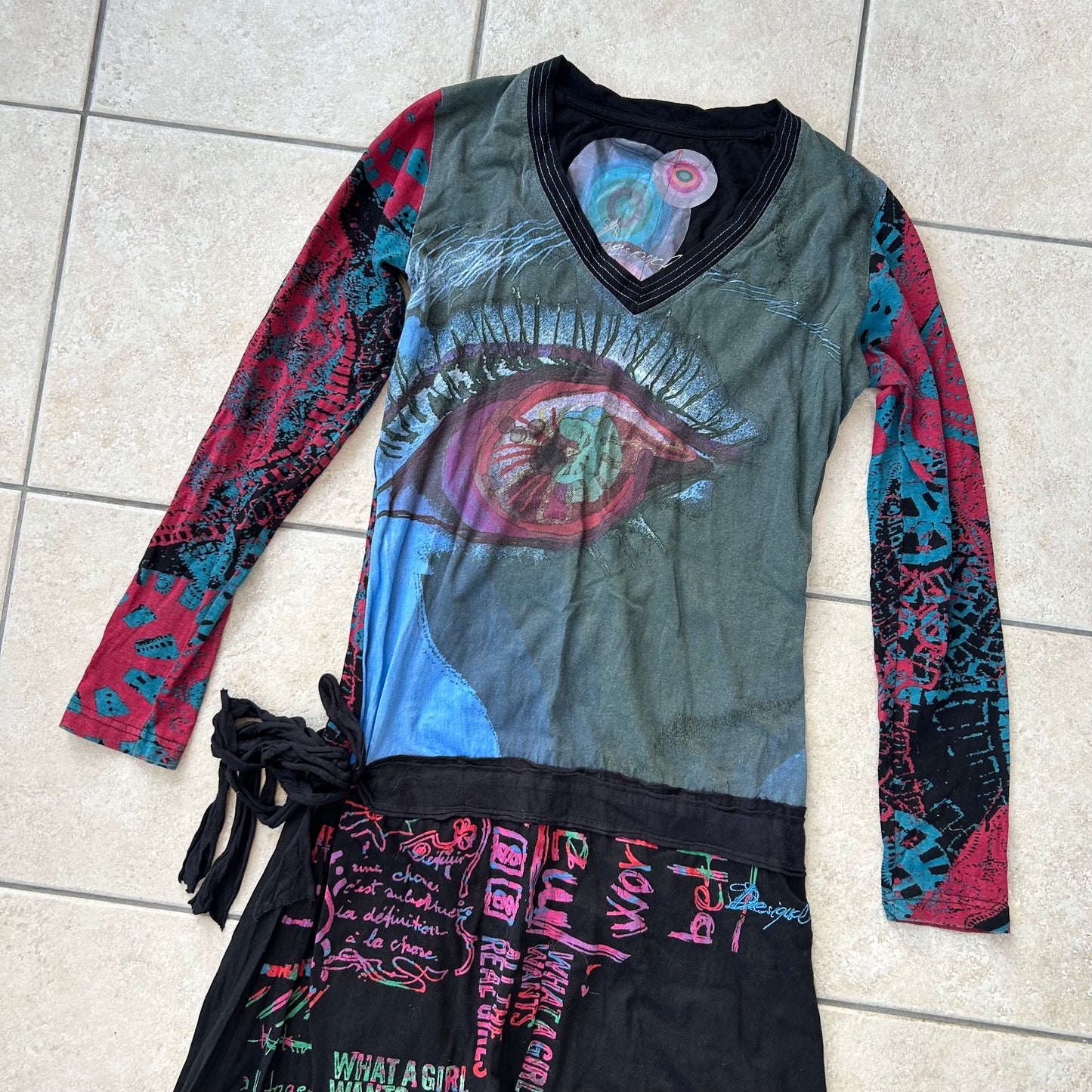 Graphic desigual midi dress