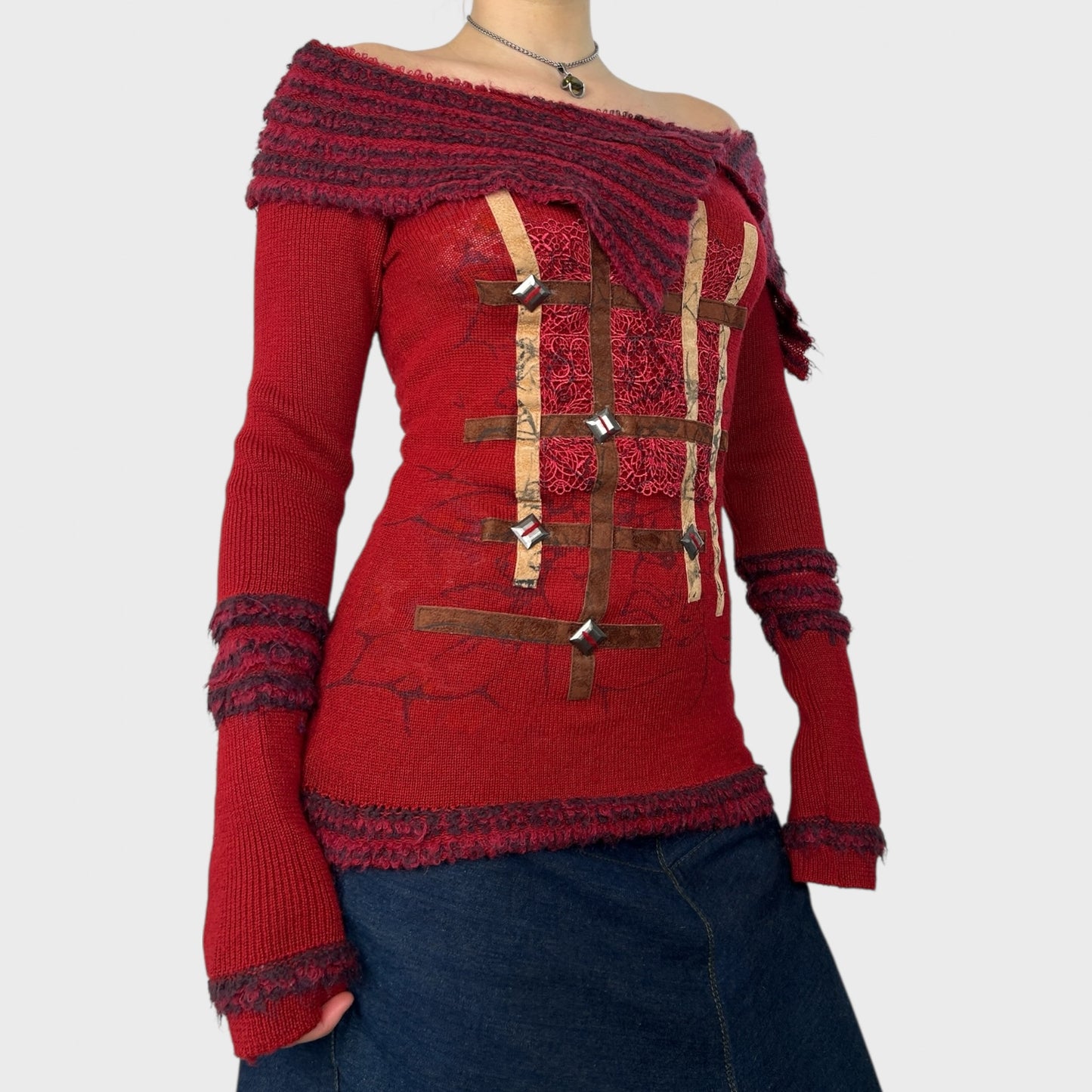 Save the Queen Red Knit Jumper - S/M