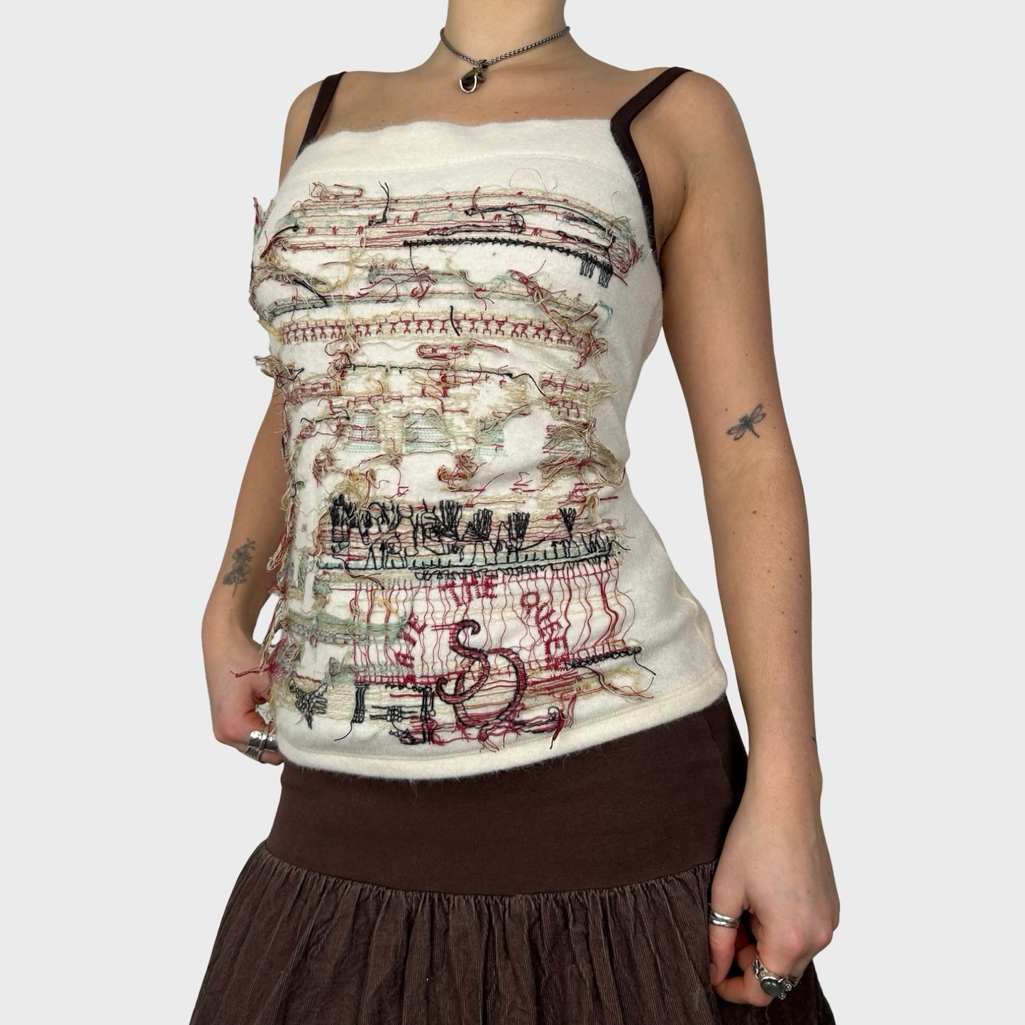 Save The Queen Graphic Knit Cami - M