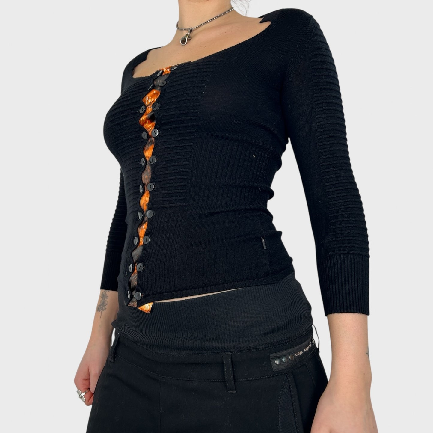 Roberto Cavalli Button Knit Top - XS/S