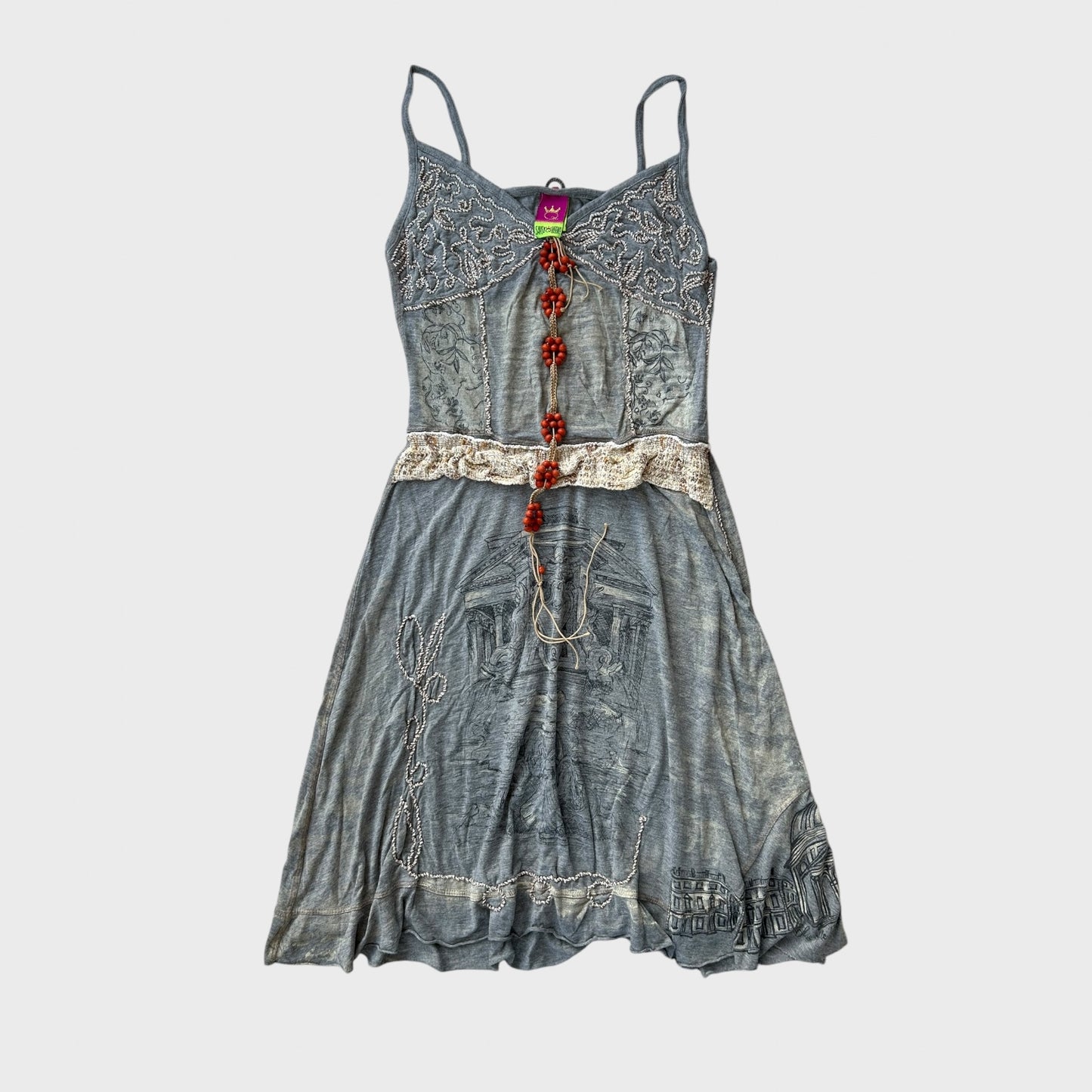 Save the queen embroidered dress