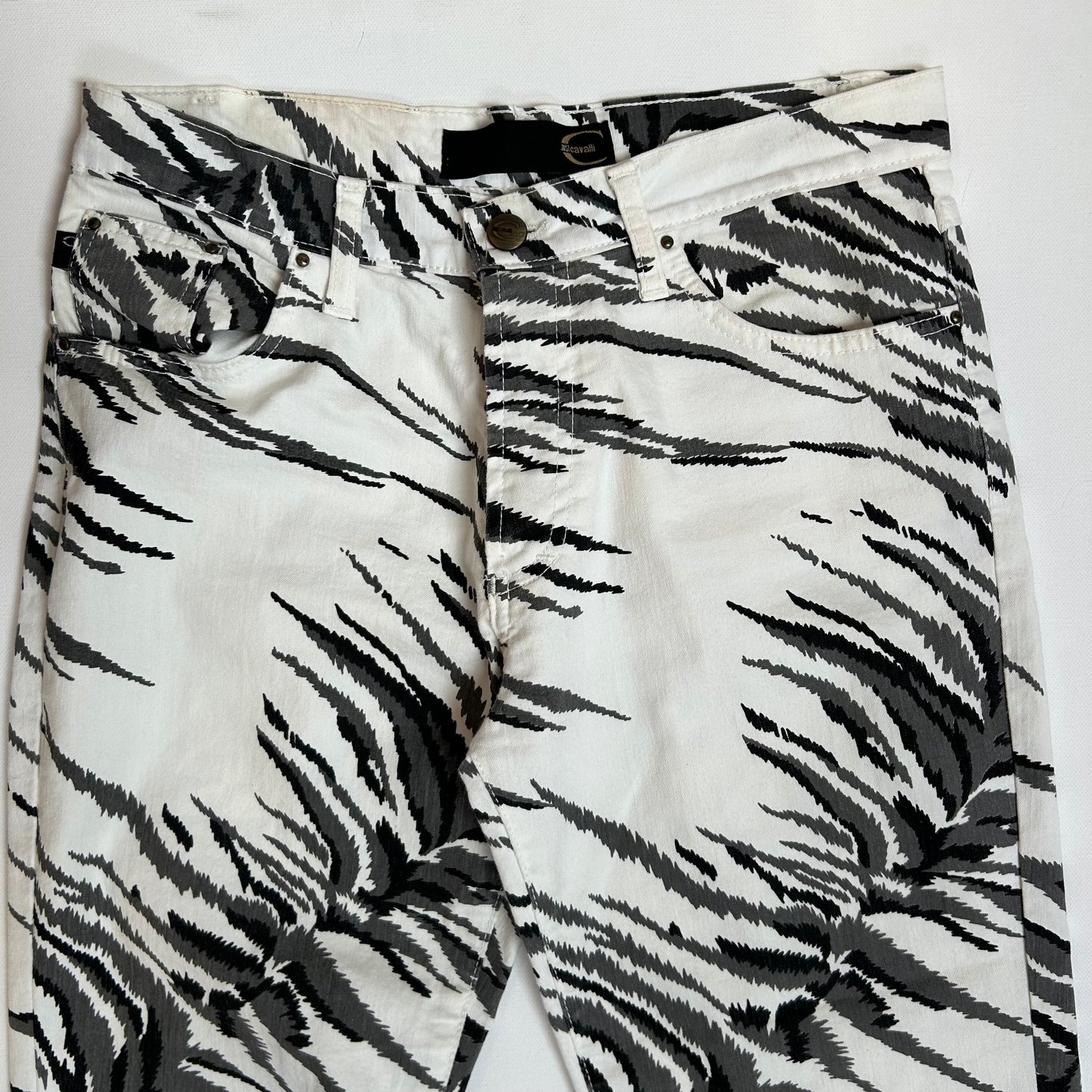 Roberto Cavalli Zebra Print Flared Trousers