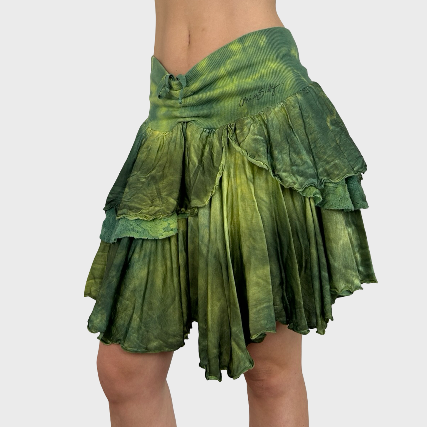 Miss Sixty Green Fairy Layered Skirt - M
