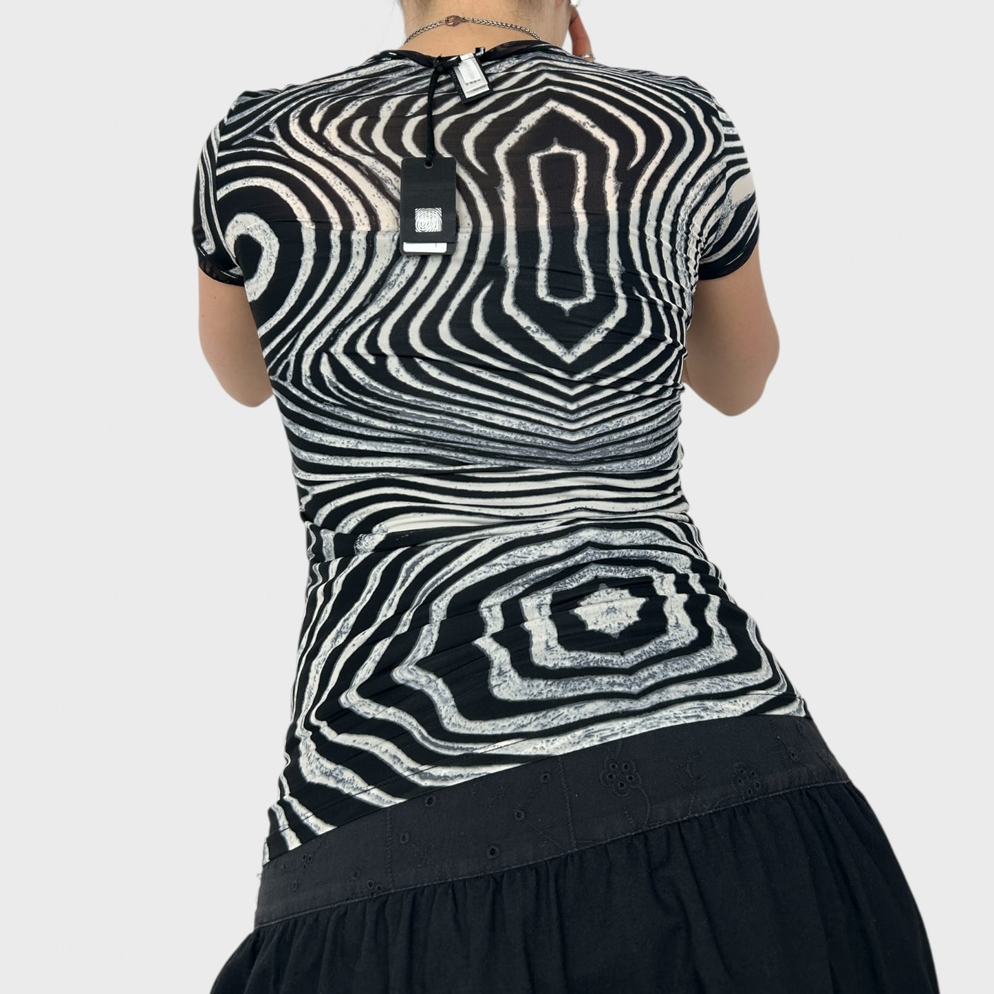 Roberto Cavalli BNWT Stretch Mesh Top - S