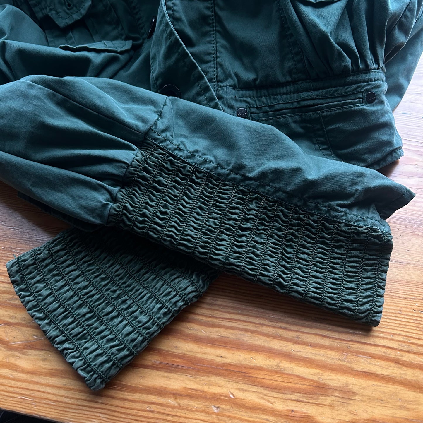 Diesel Khaki Button Hood Jacket - XS