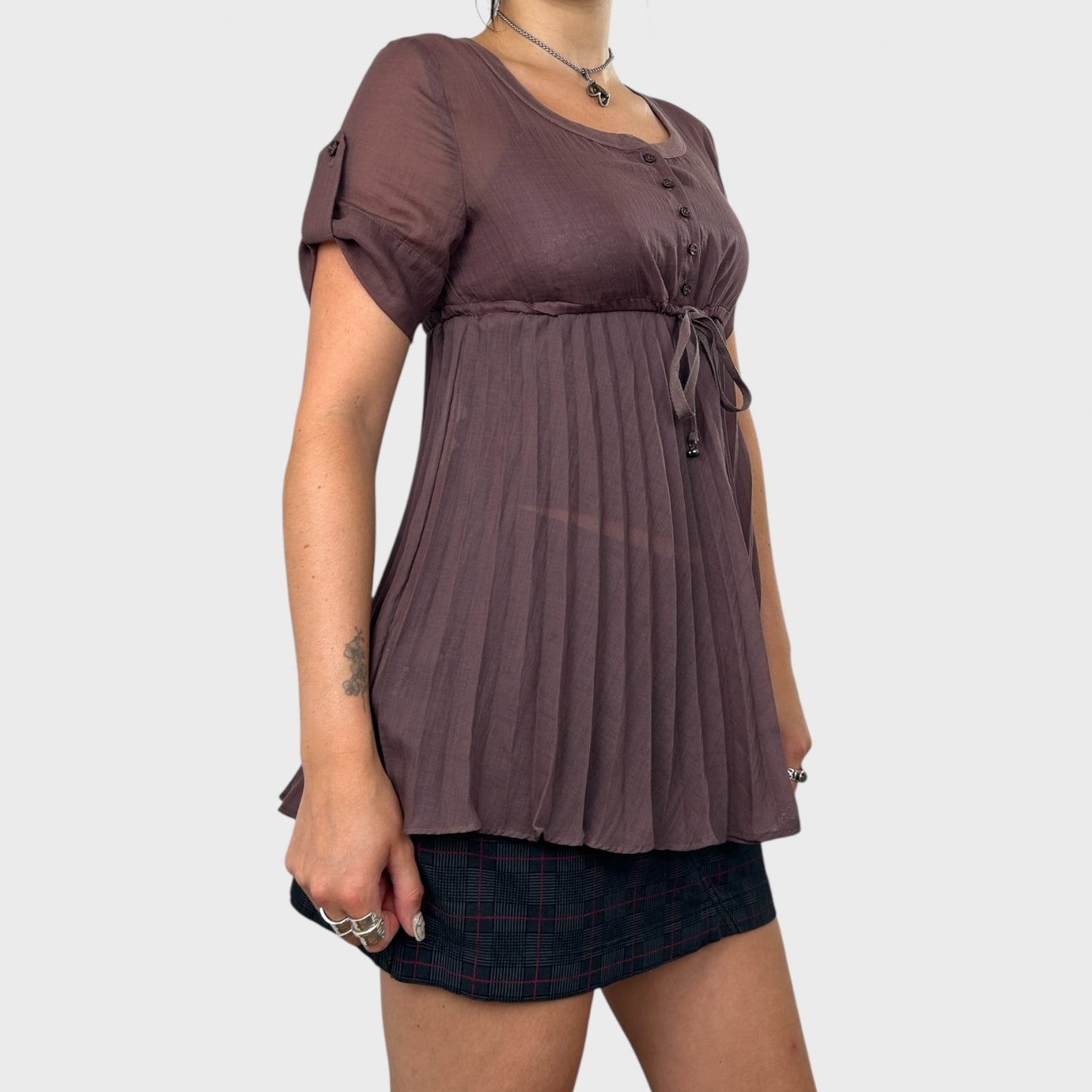 Cop Copine Pleated Button Blouse - S