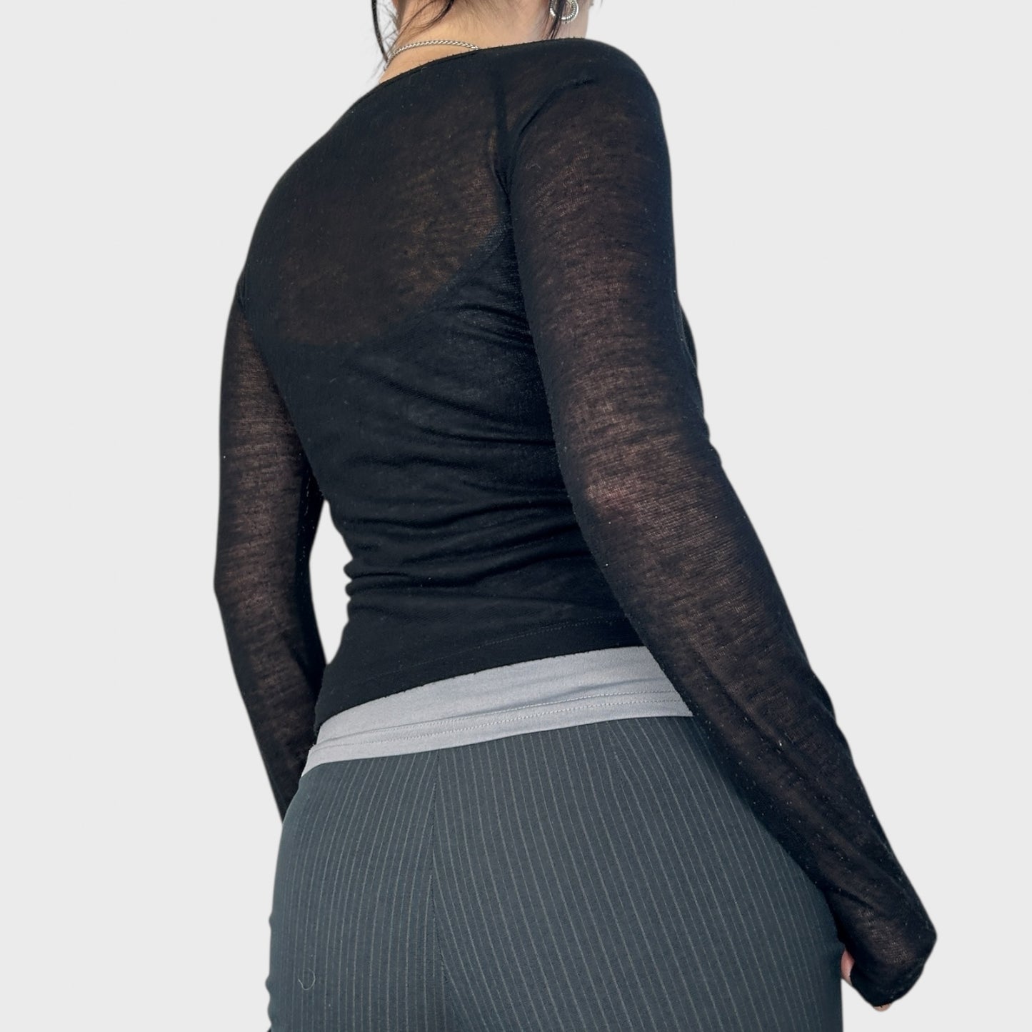 Cop Copine Scoop Neck Long Sleeve Top - S