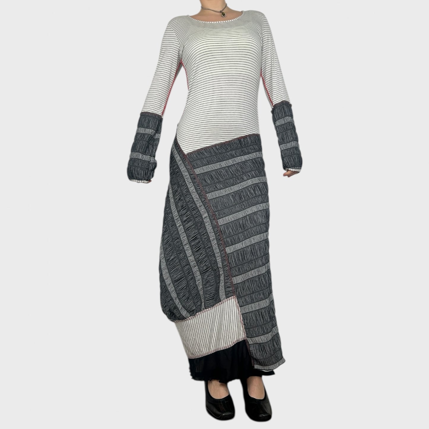 Cop Copine Striped Maxi Dress - M