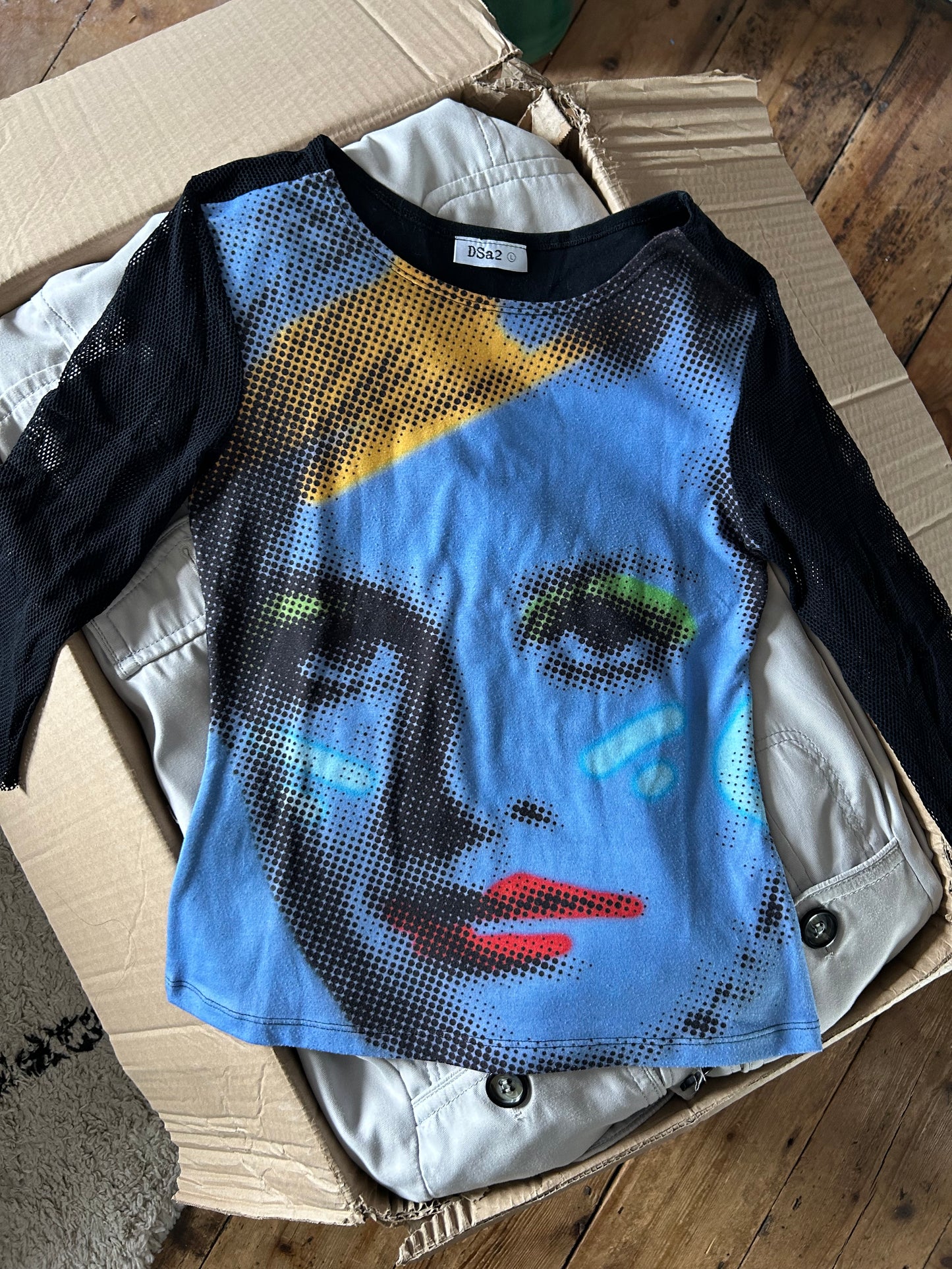 Vintage Graphic Pop Art Print Top - M