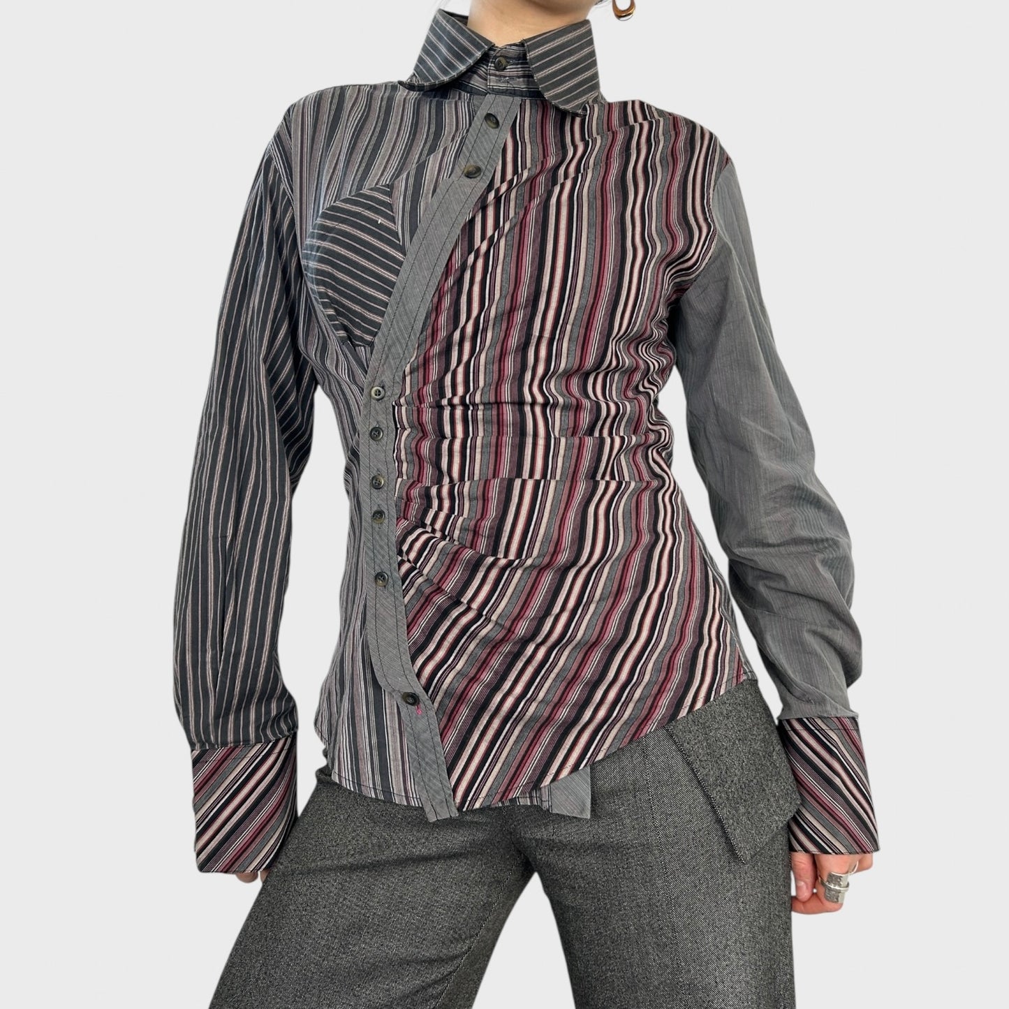 Rare Miss Sixty Asymmetric Button Shirt - S/M
