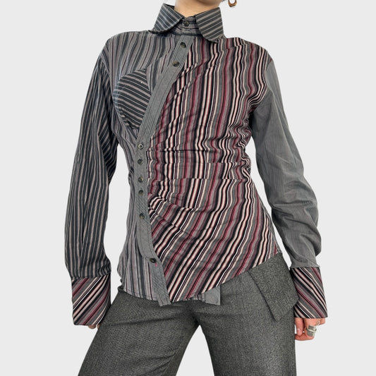Rare Miss Sixty Asymmetric Button Shirt - S/M
