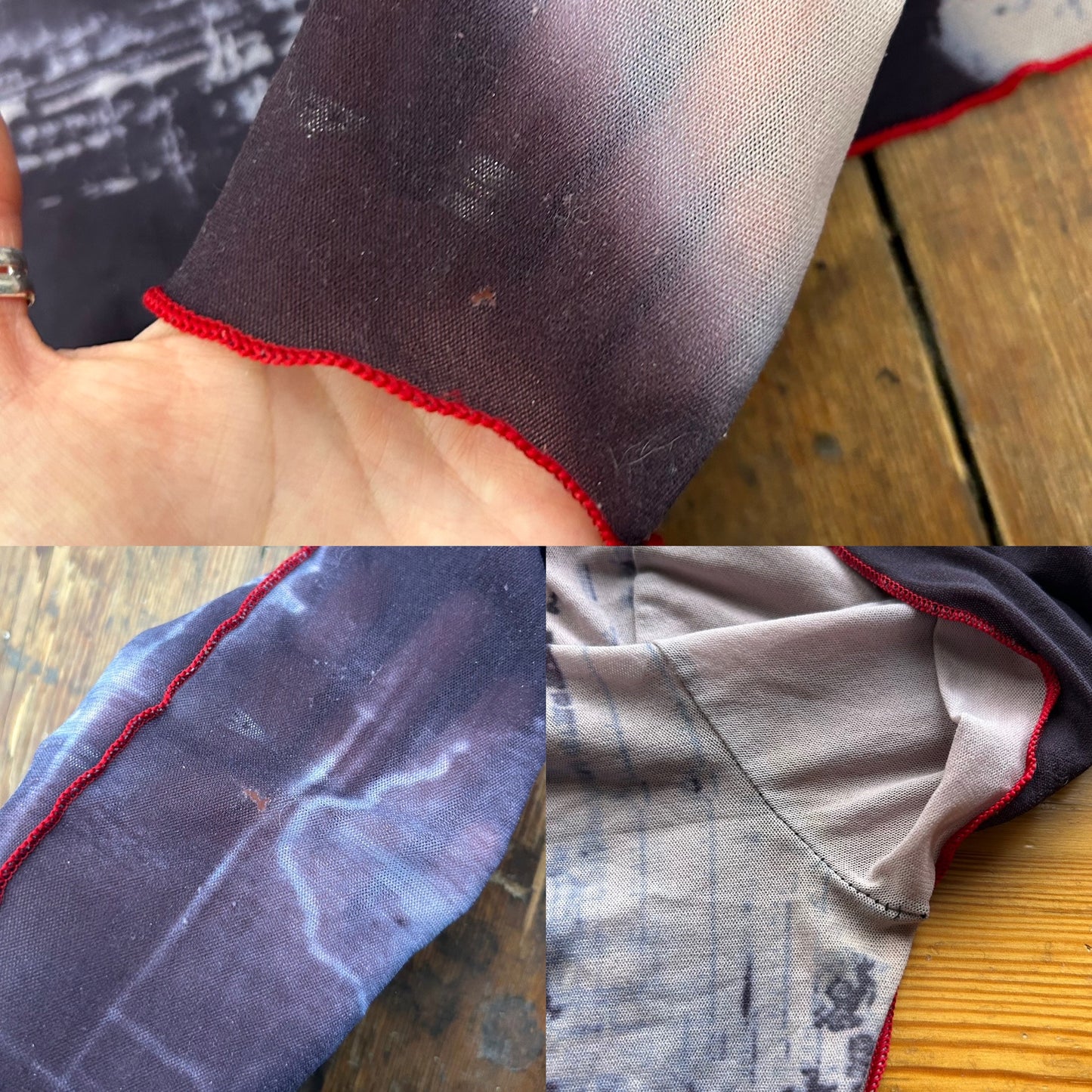 Cop Copine Graphic Paris Print Long Sleeve Mesh Top - S/M