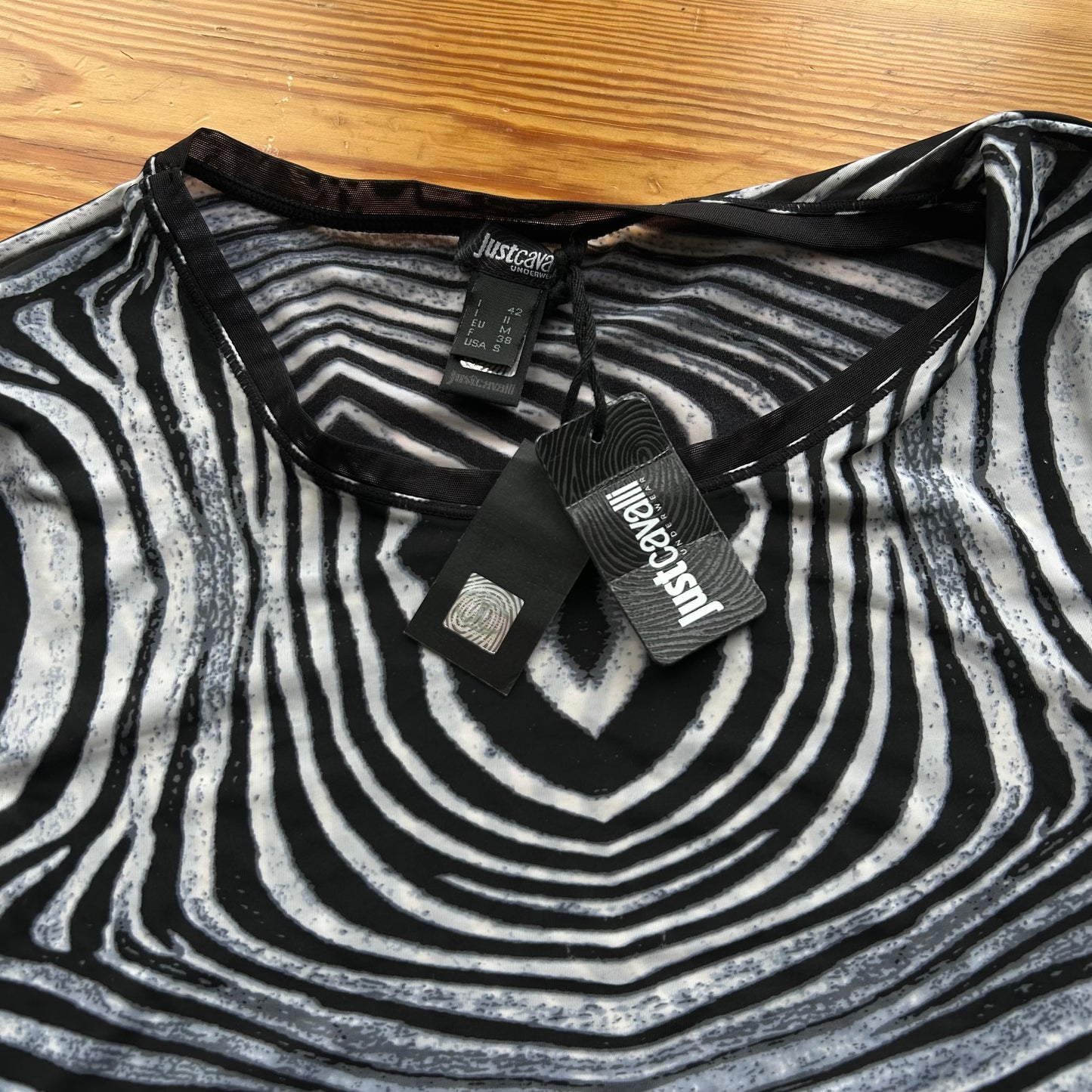 Roberto Cavalli BNWT Stretch Mesh Top - S