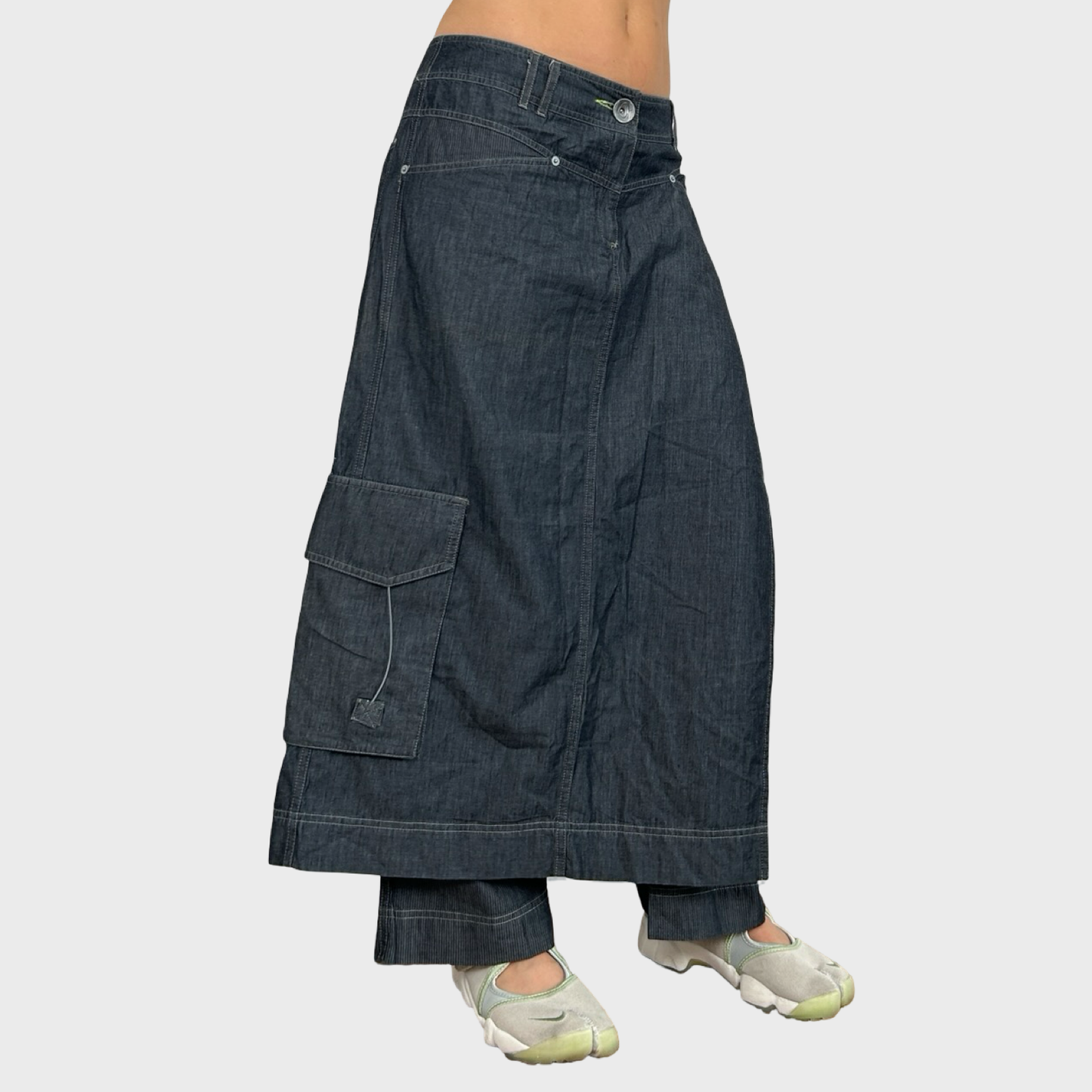 Cop Copine Denim Skirt Trousers - M