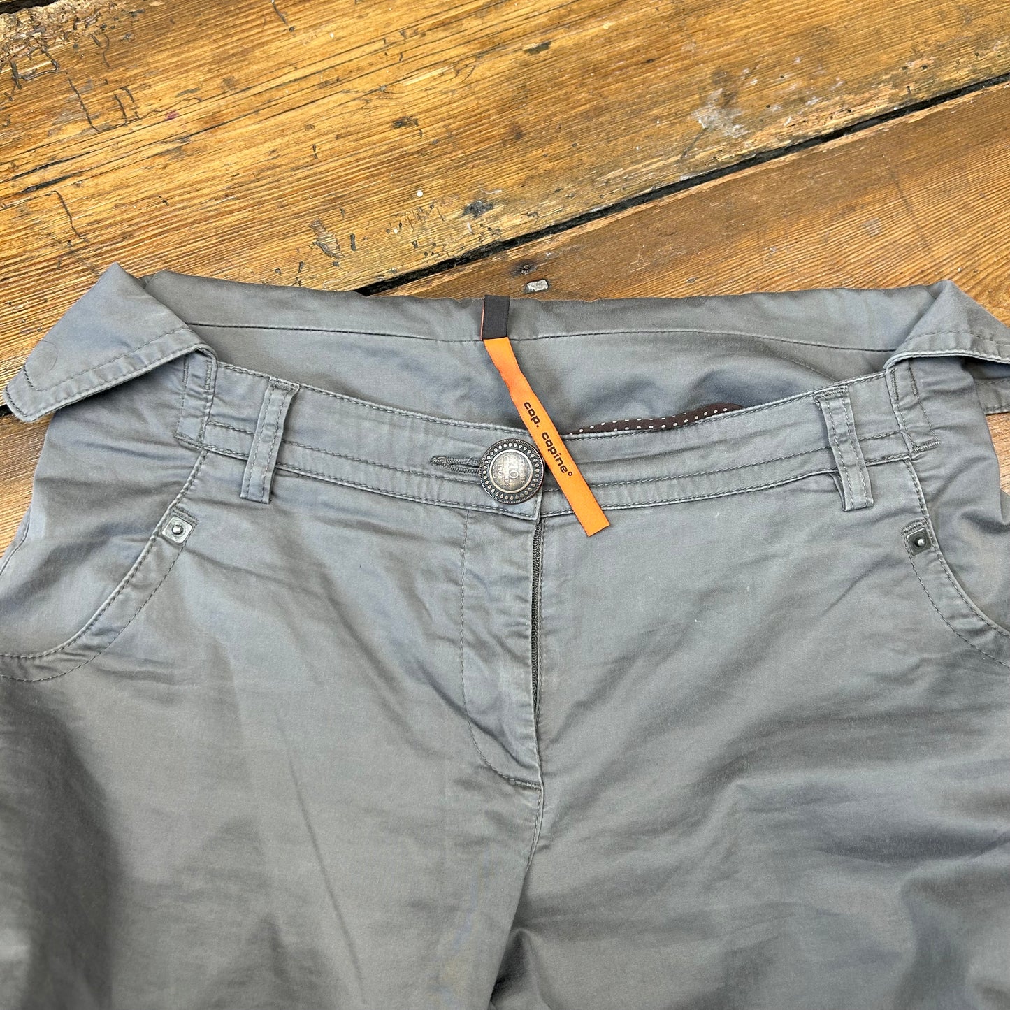 Cop Copine Grey Wide-Leg Trousers - Size M