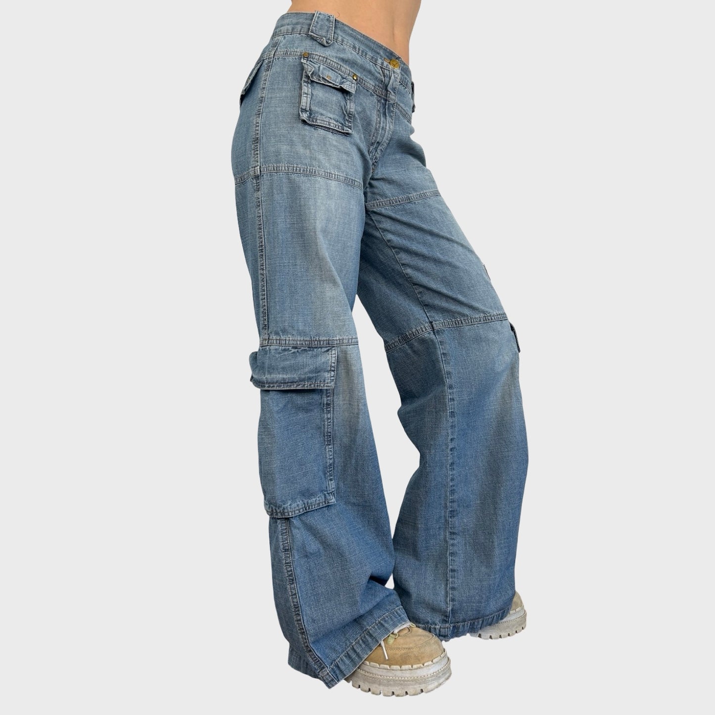 Cop Copine 90s Baggy Wide Leg Jeans - S-M