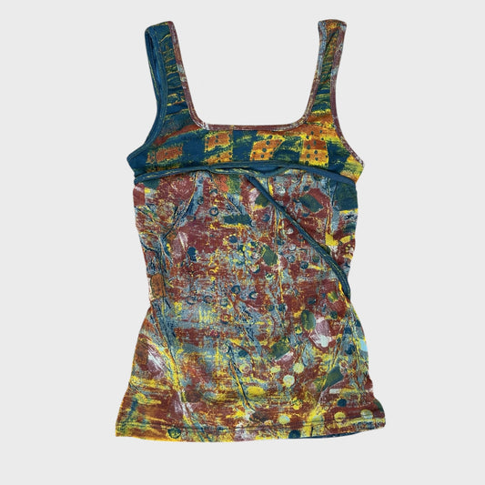 Legatte Graphic Mesh Tank Top - M