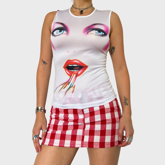 Miss Sixty Graphic Face Tank - Size XS-S