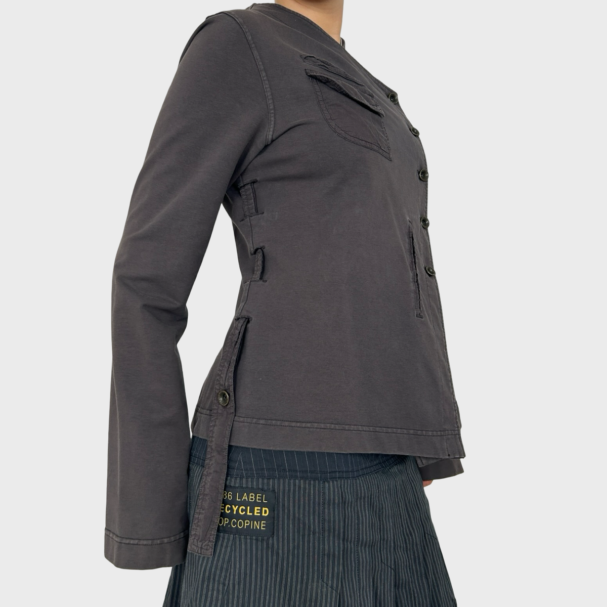 Cop Copine Asymmetric Button Jacket - M