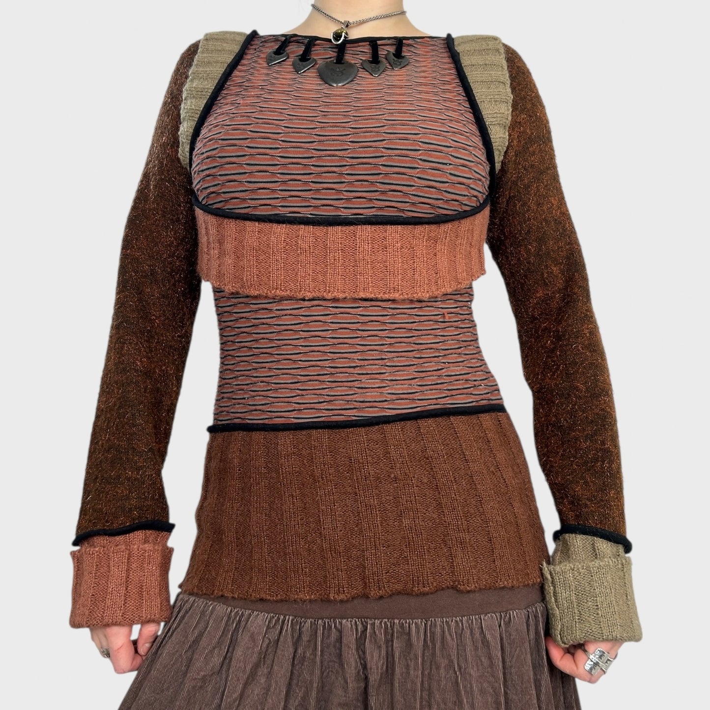 Save The Queen Mixed Material Jumper - M