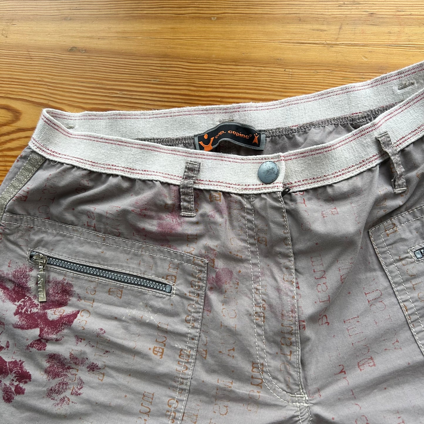 Cop Copine Graphic Print Wide Leg Trousers - M