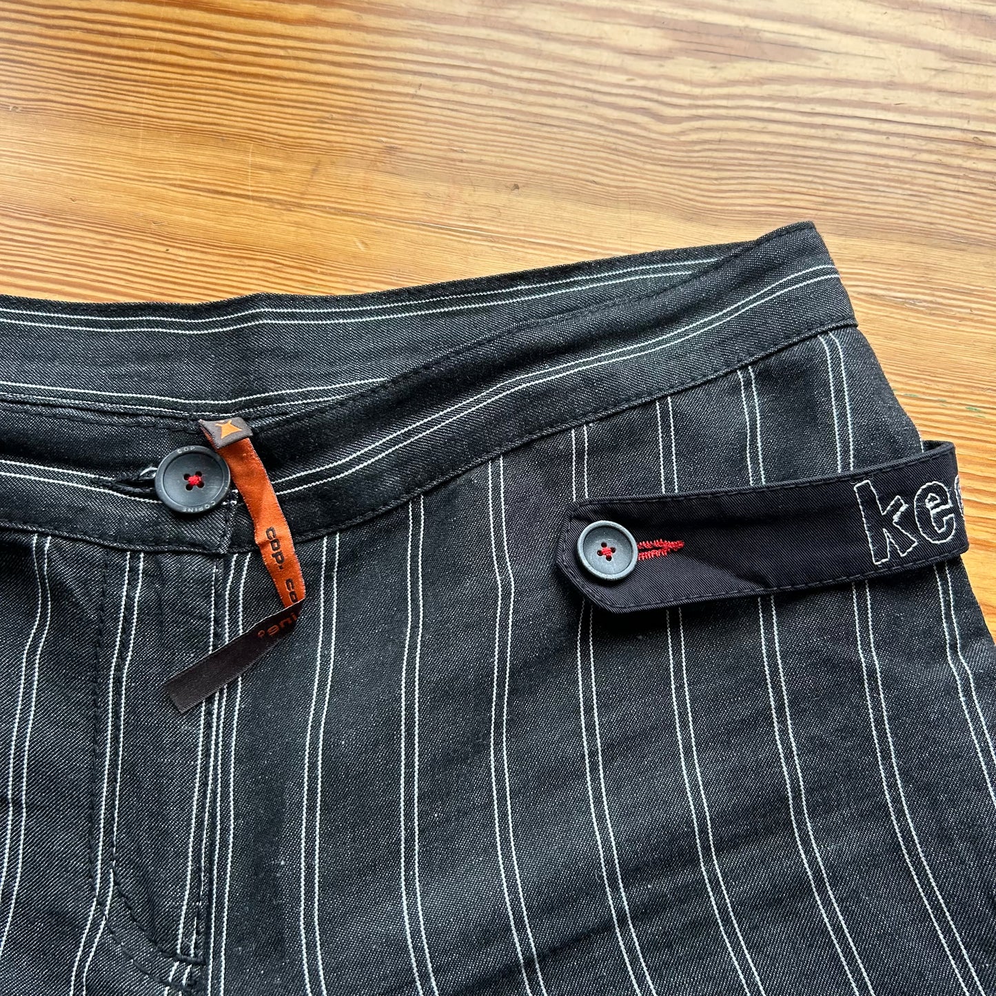 Cop Copine Wide Leg Striped Trousers - S