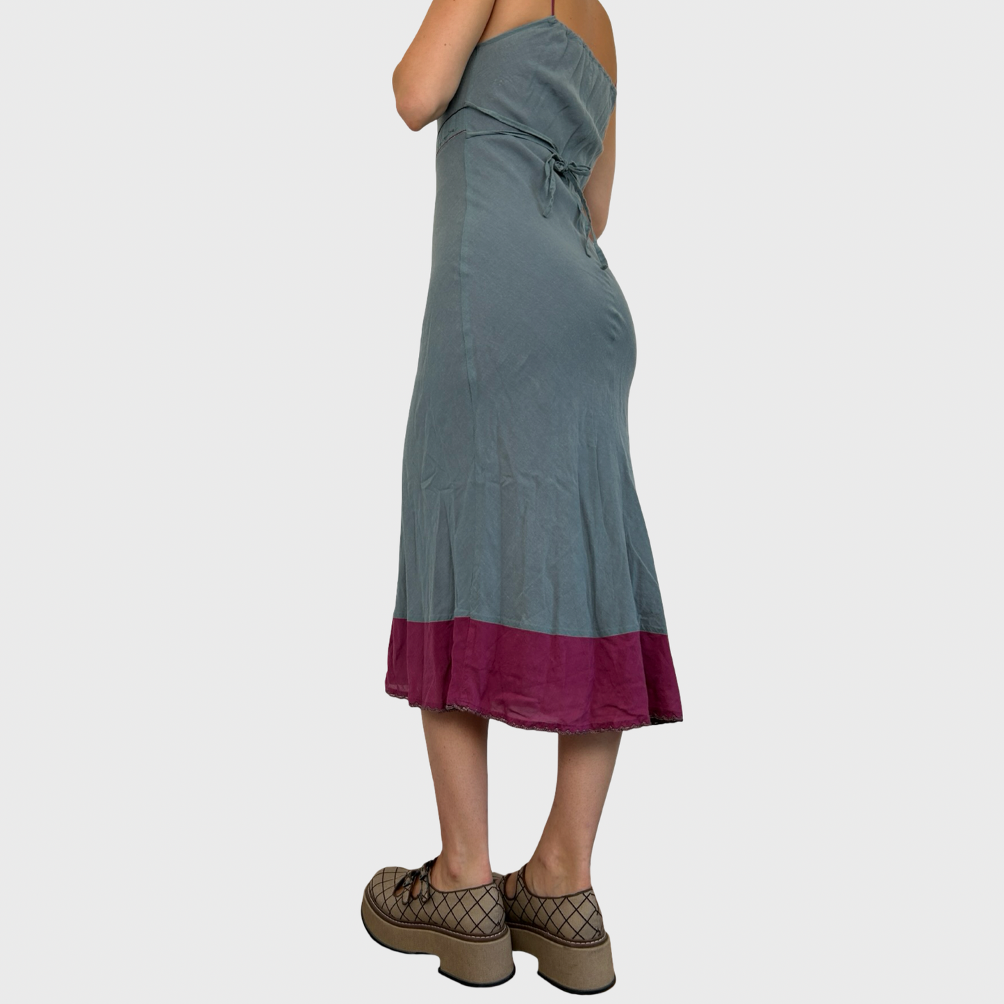 Cop Copine Blue Graphic Summer Dress - S