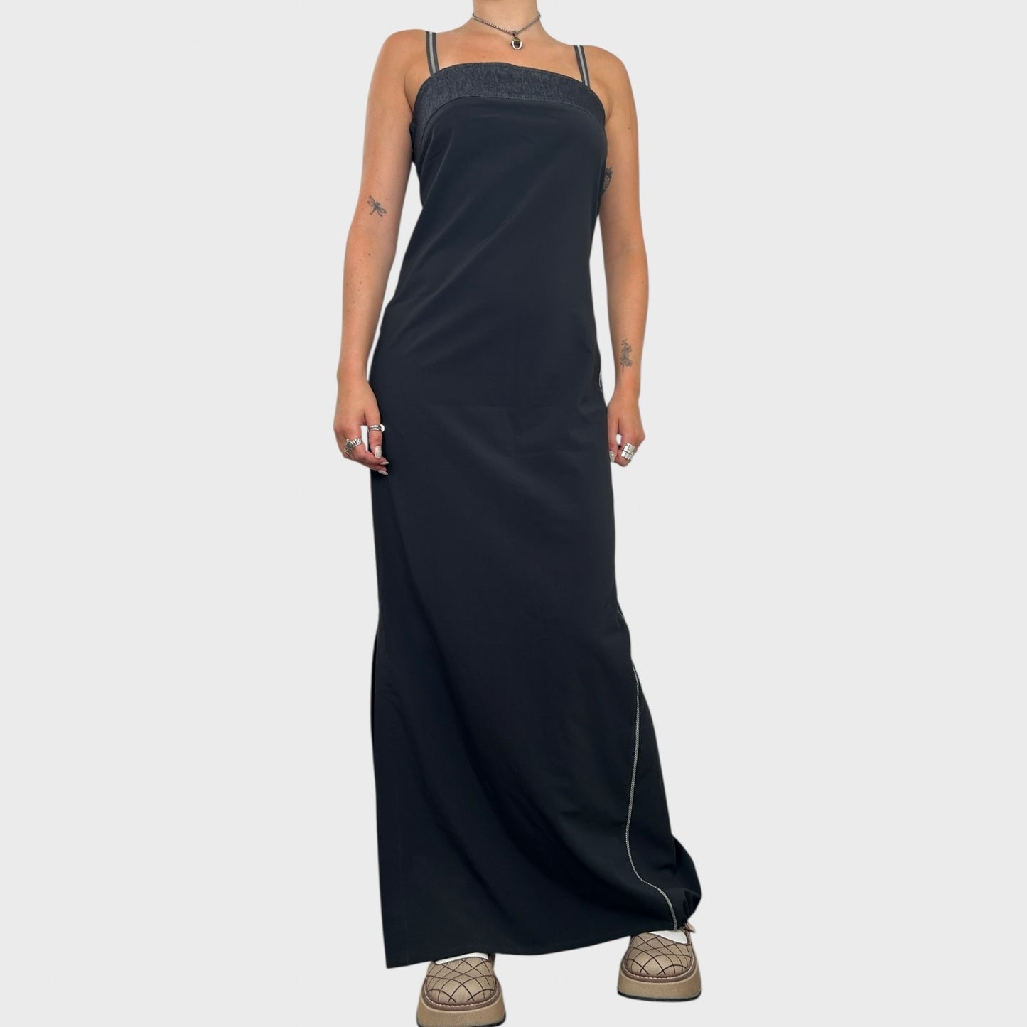 Cop Copine Bi-Material Maxi Dress - S/M