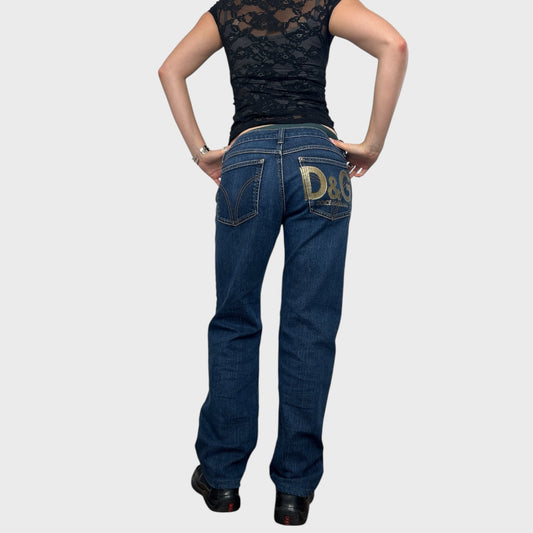 Dolce & Gabbana Straight-Leg Logo Jeans - M
