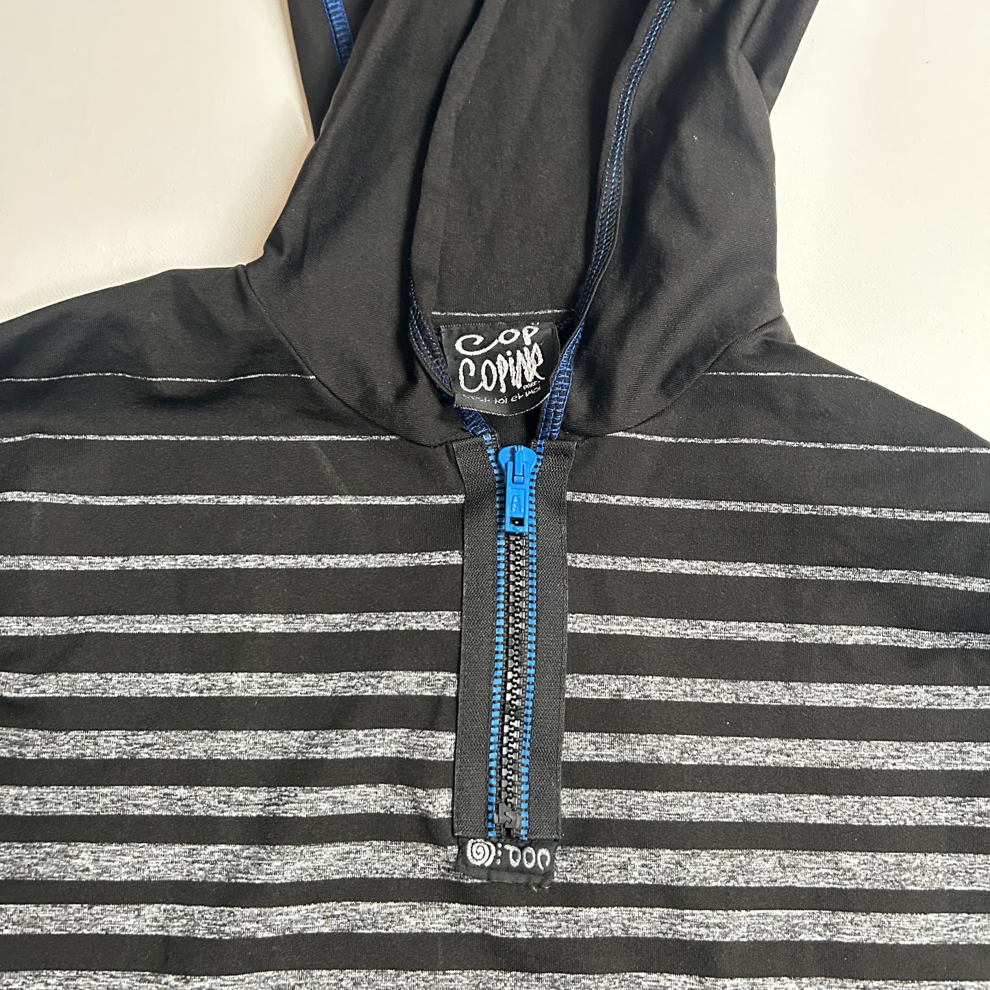 Vintage Cop Copine Striped Hooded Maxi Dress