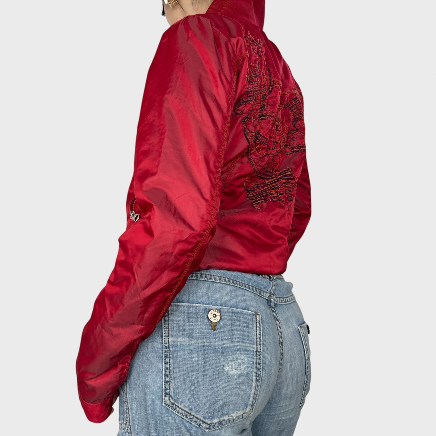 Diesel Red Bomber Jacket - M