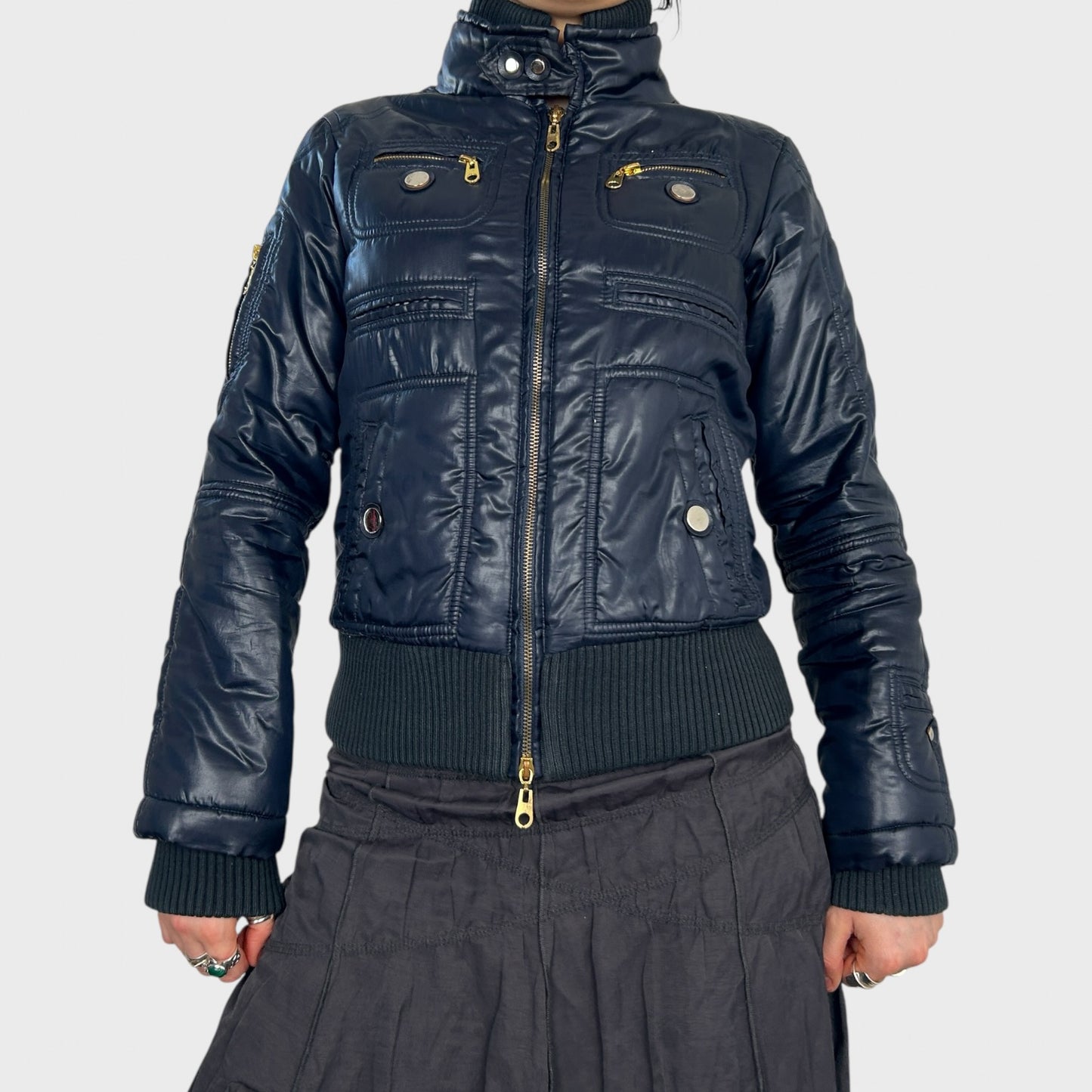 Vintage Navy Bomber Jacket - S