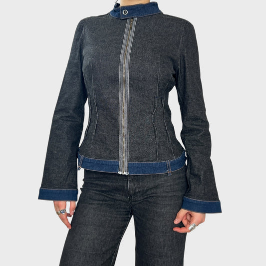 Cop Copine Two-Tone Denim Jacket - Size S-M