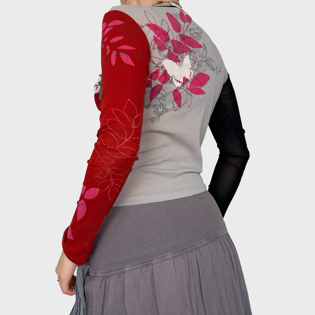 Kenzo Graphic Mesh Long Sleeve Top - XS/S