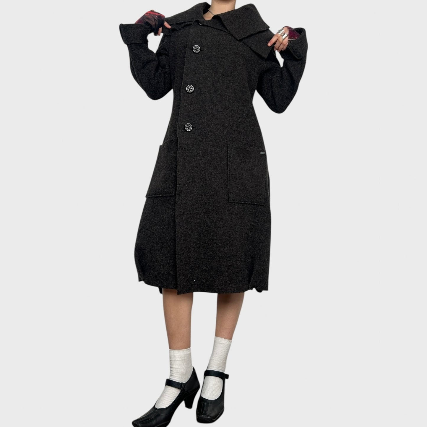 Cop Copine Long Wool Coat - L