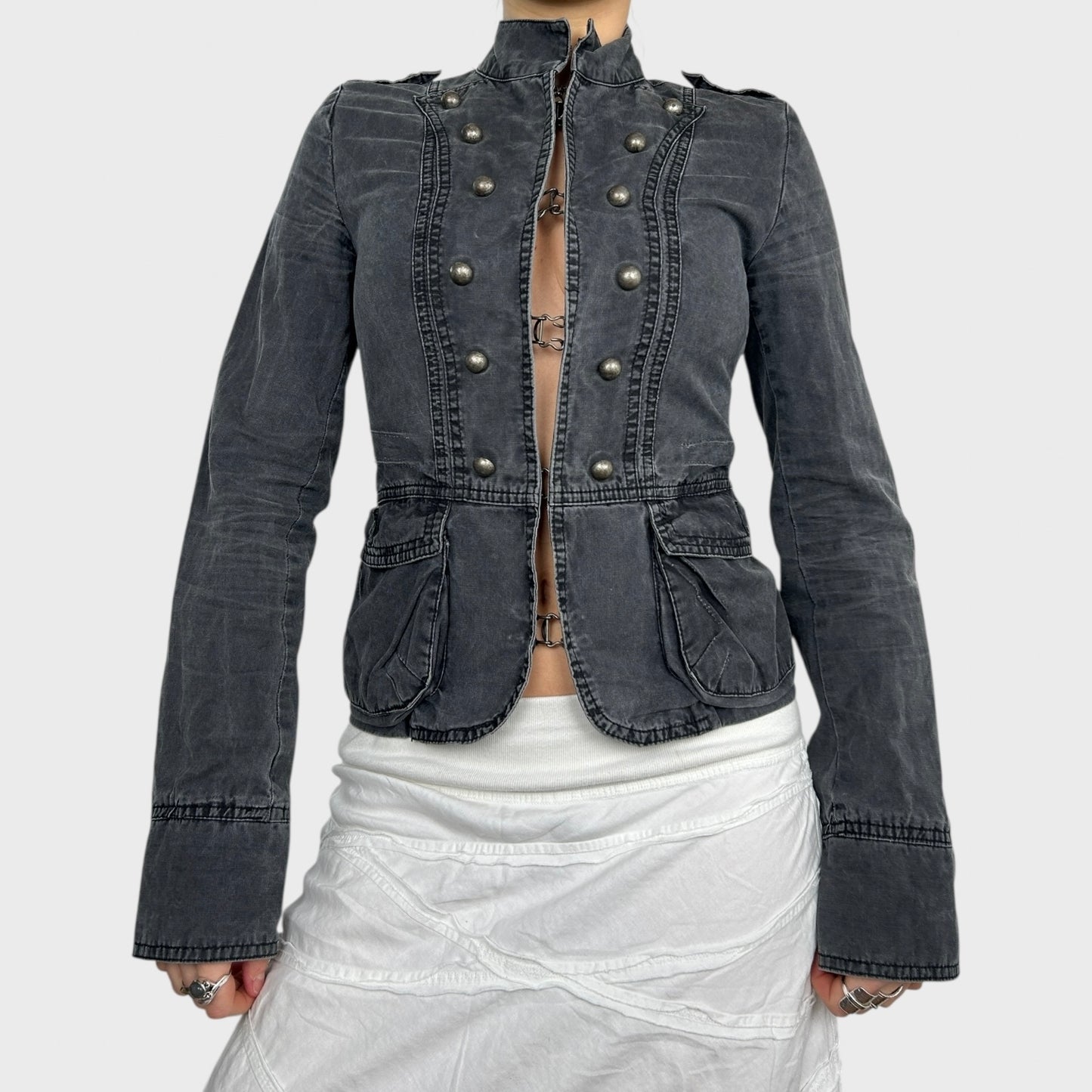 Vintage Military Style Jacket - XS