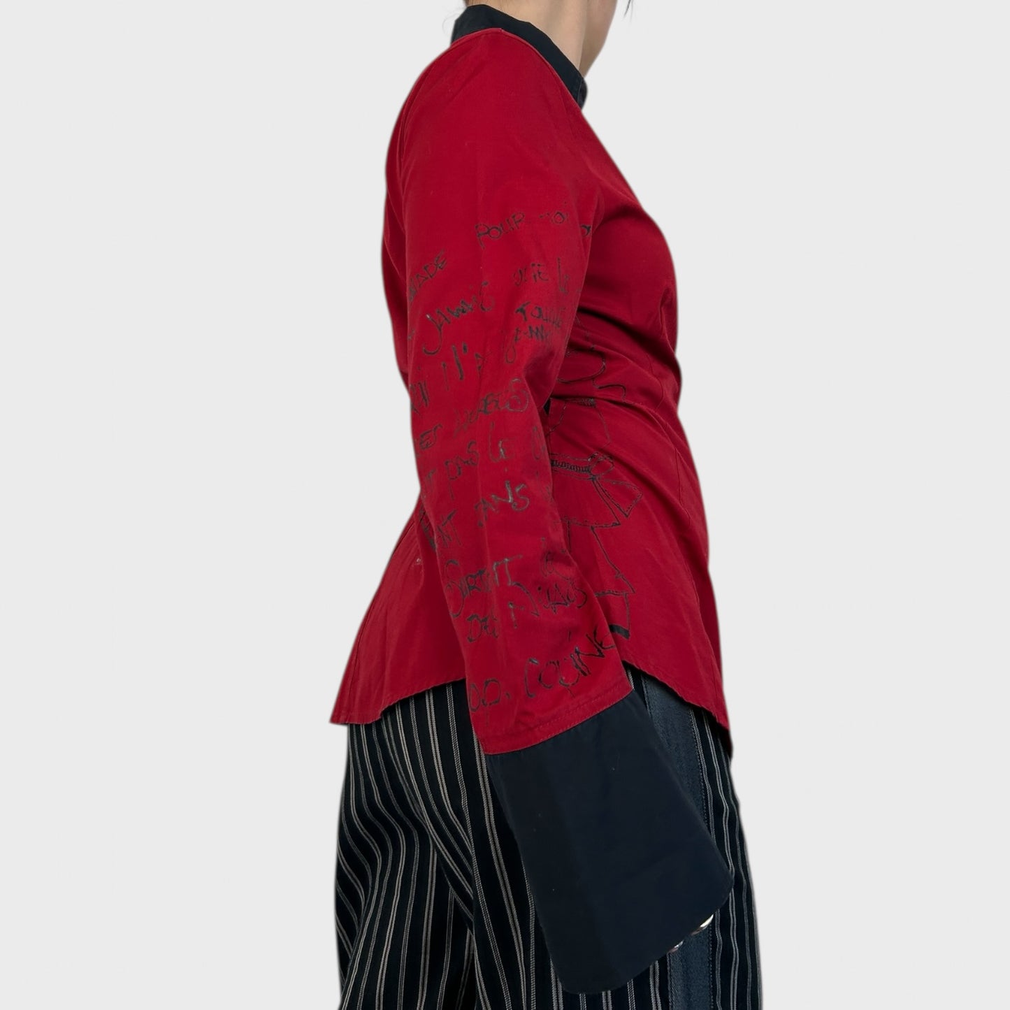 Cop Copine Red Wrap Tie Shirt - M/L