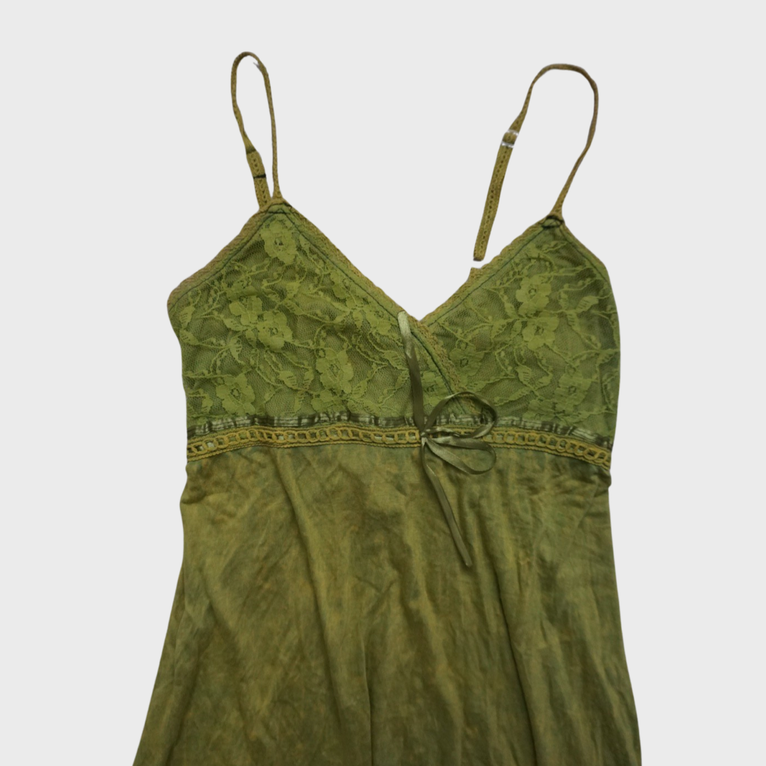 Green lacy strappy dress