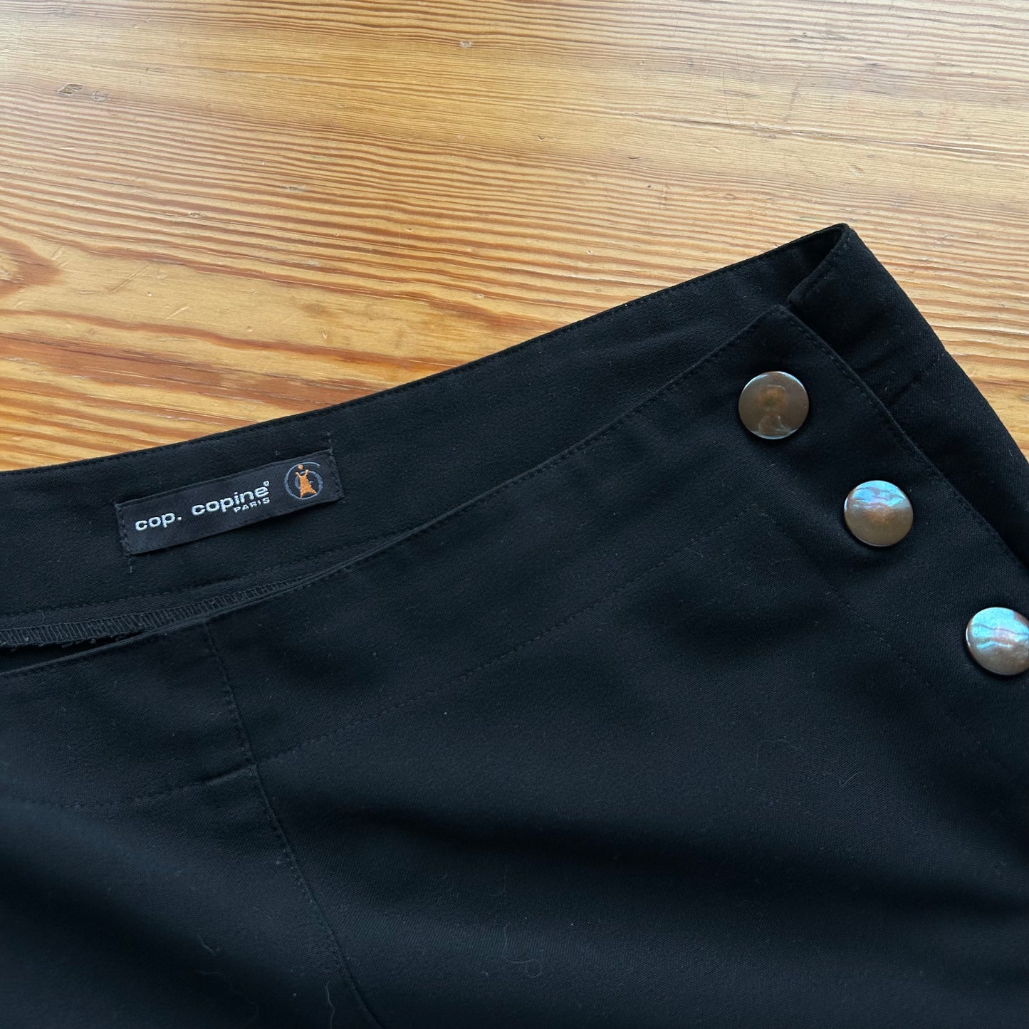 Cop Copine Wide Leg Button Trousers - L