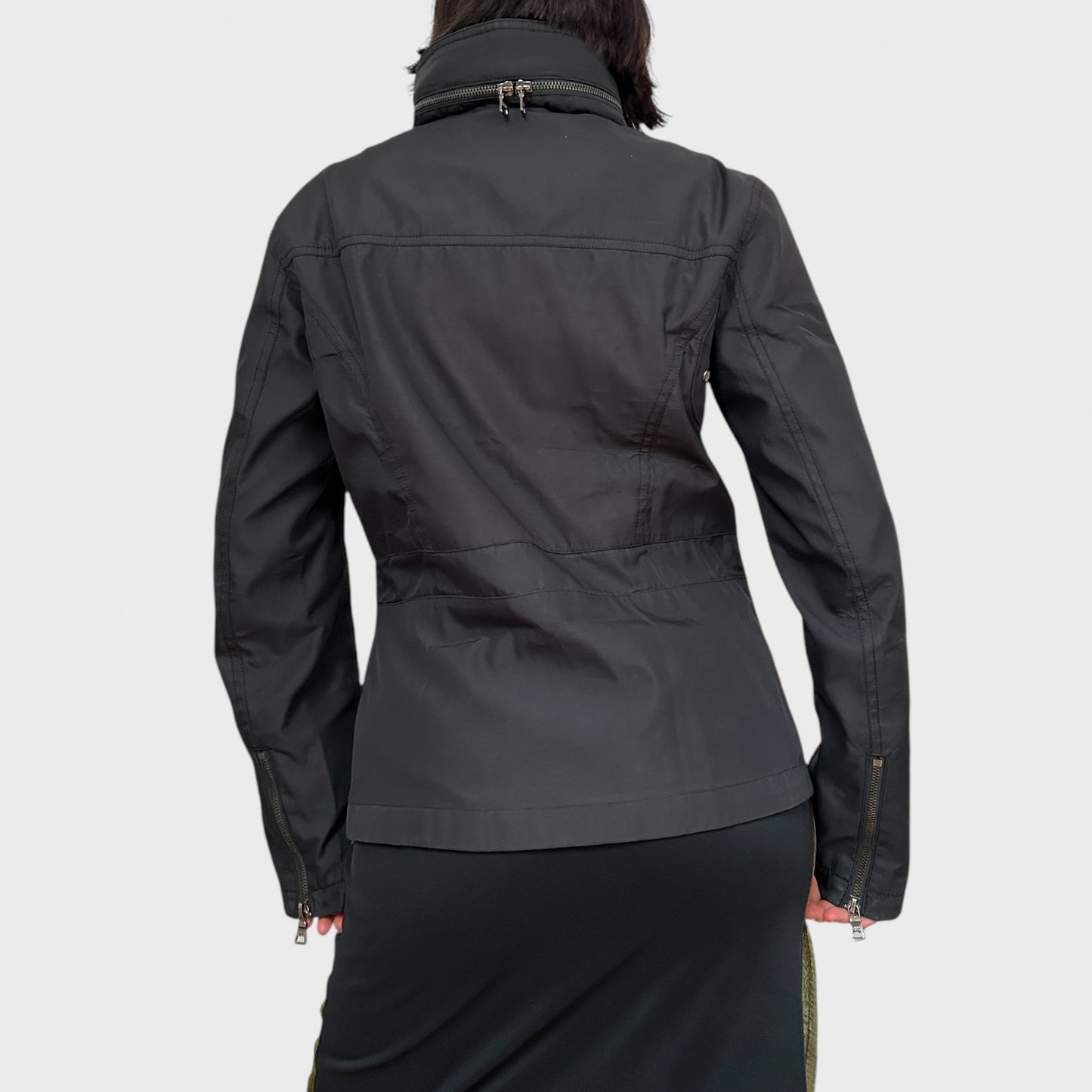 Black Vintage Prada Sport 2005 Technical Zip-Up Jacket