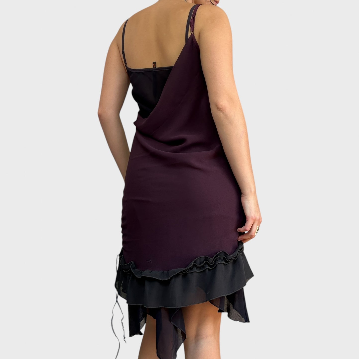 Cop Copine Purple Double Layered Ruffle Dress