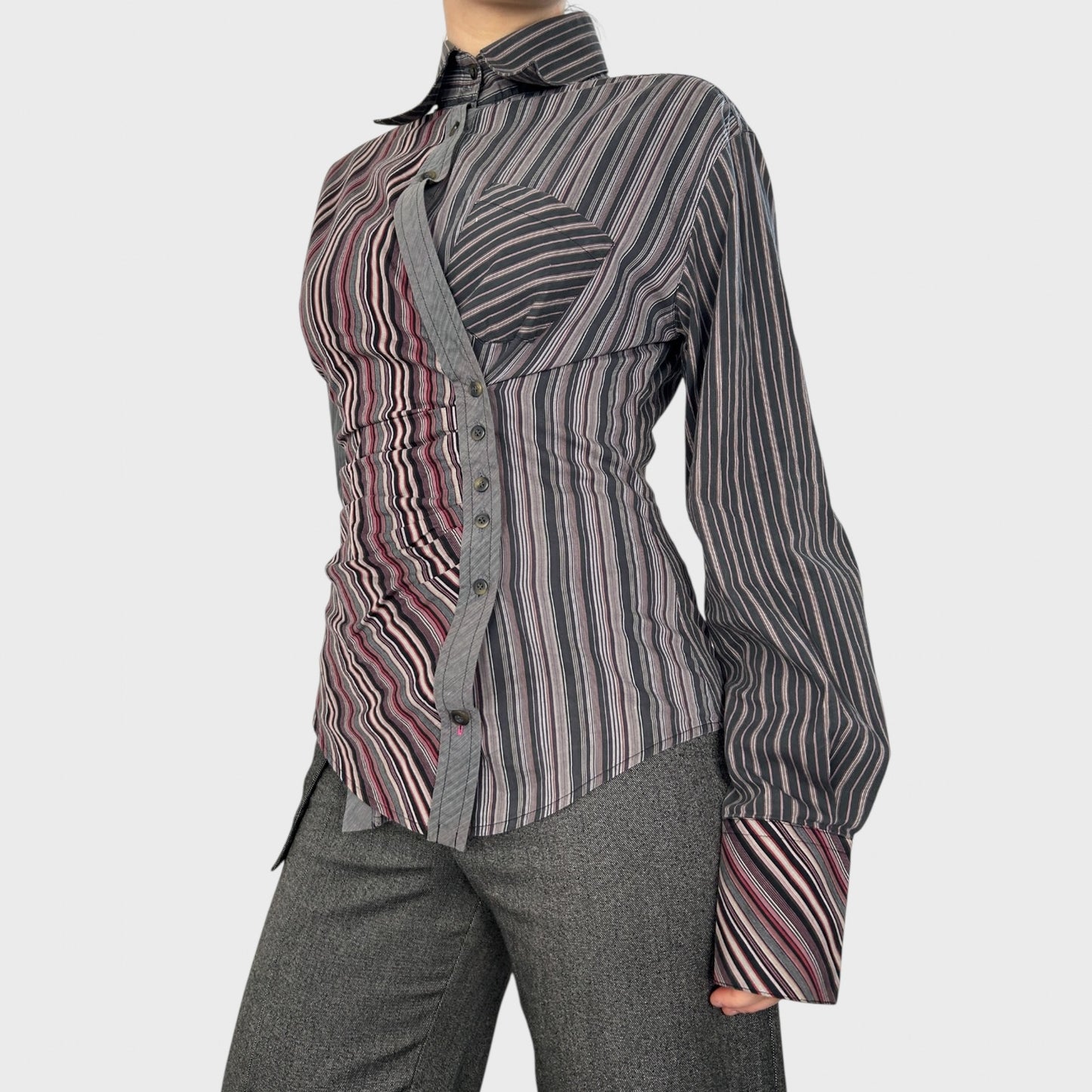 Rare Miss Sixty Asymmetric Button Shirt - S/M
