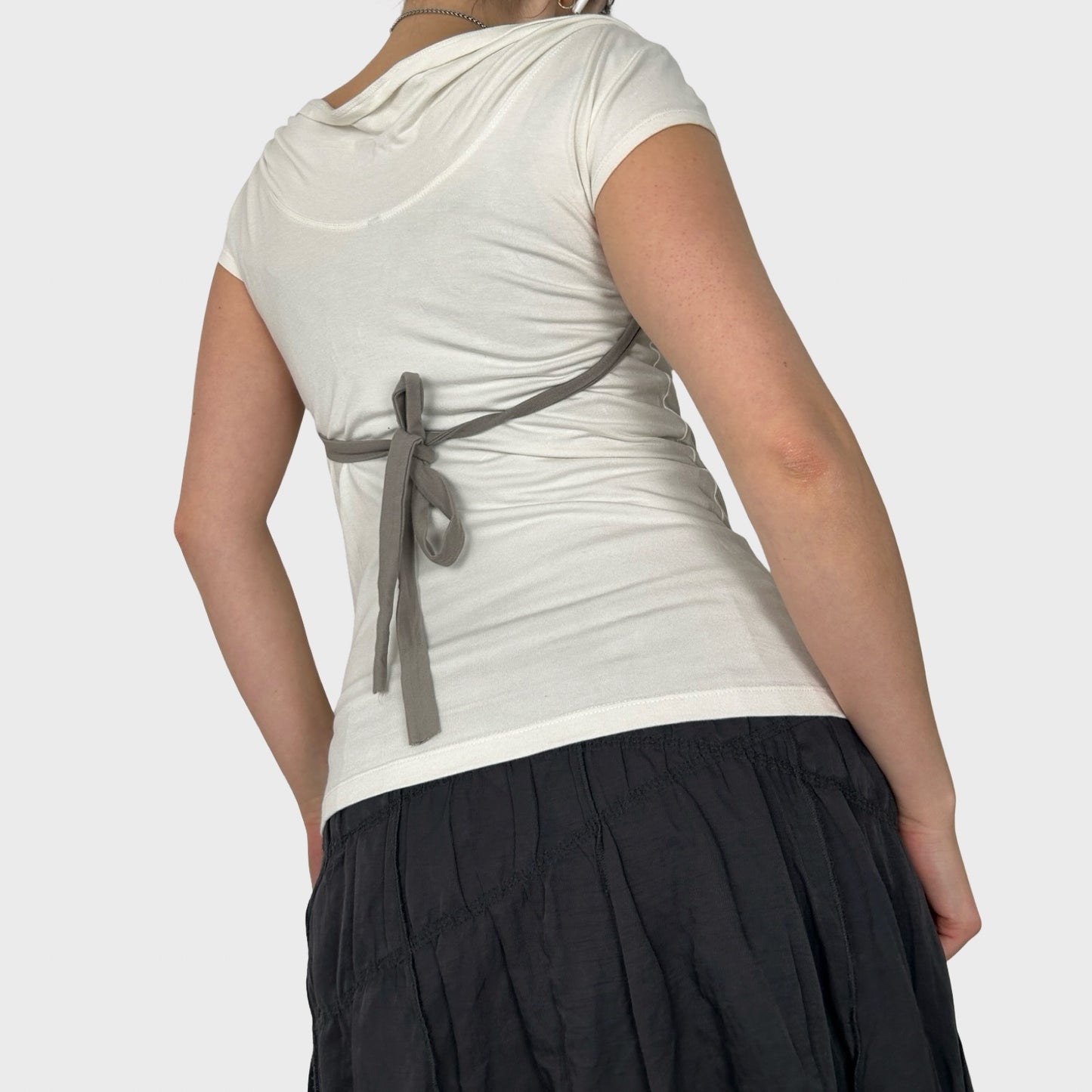 Cop Copine White Versatile Tie Top - S