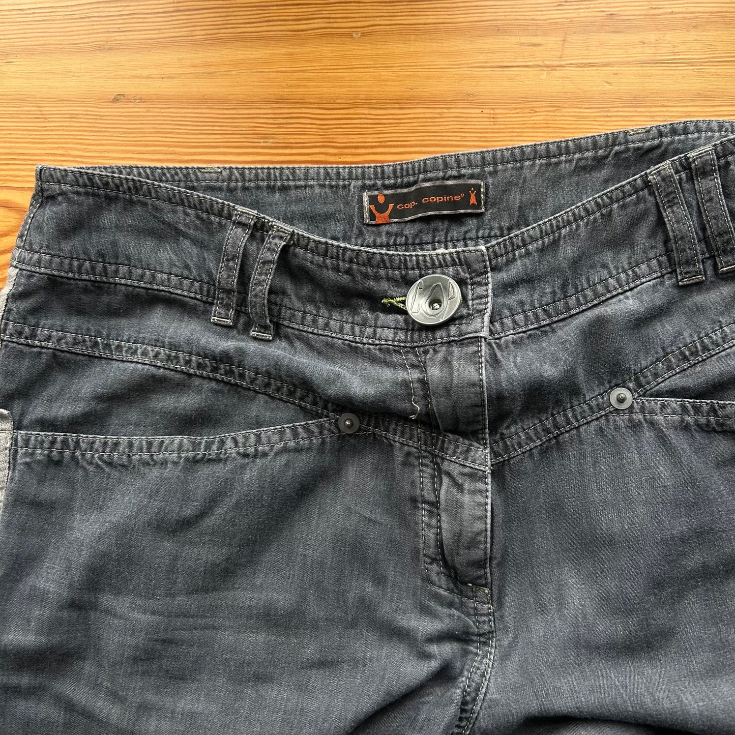 Cop Copine Pinstripe Wide Leg Trousers - M