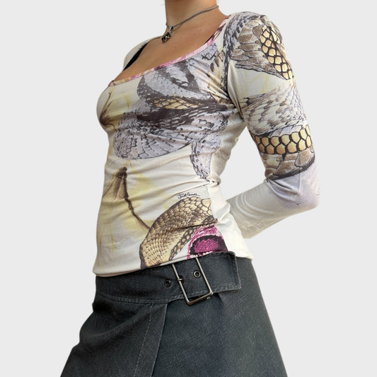 Roberto Cavalli Just Cavalli Floral ¾ Sleeve Top