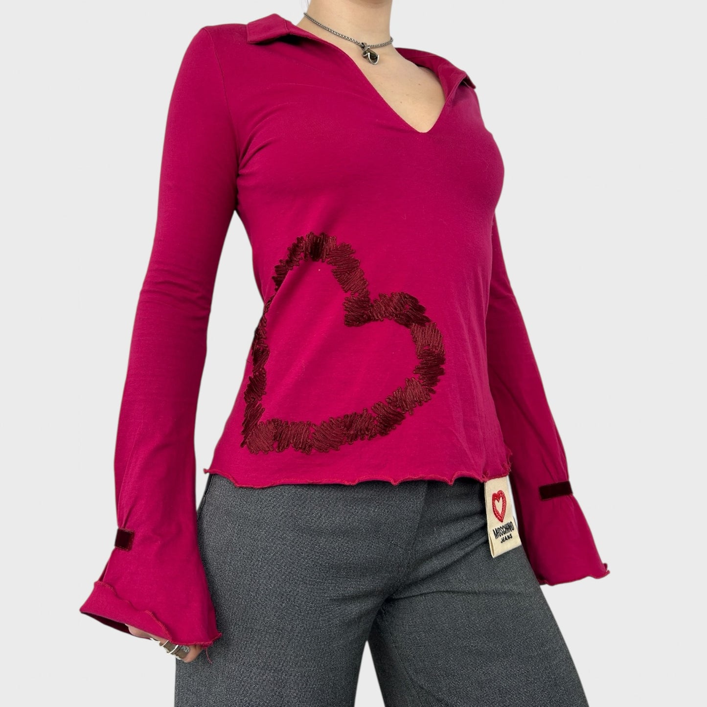 Moschino Heart Long Sleeve Top - S/M