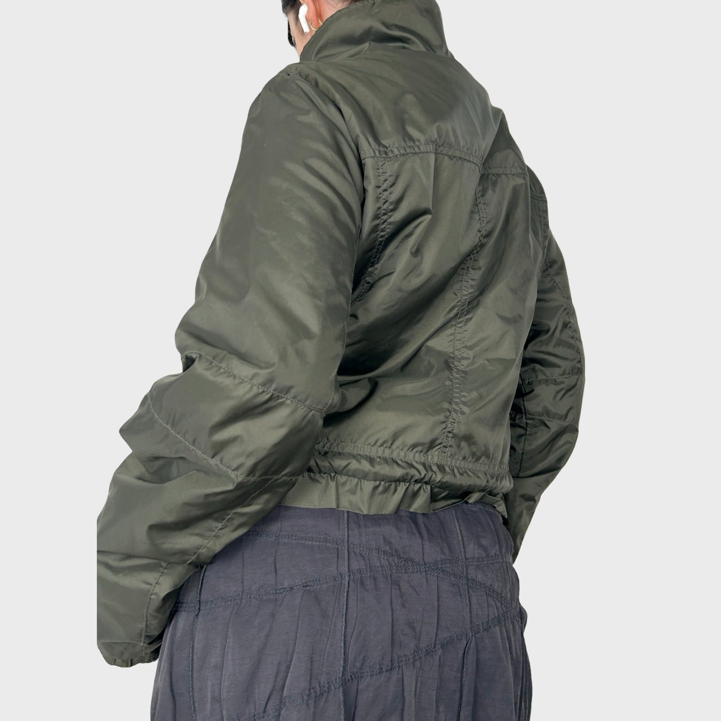 Vintage Khaki Bomber Jacket - M