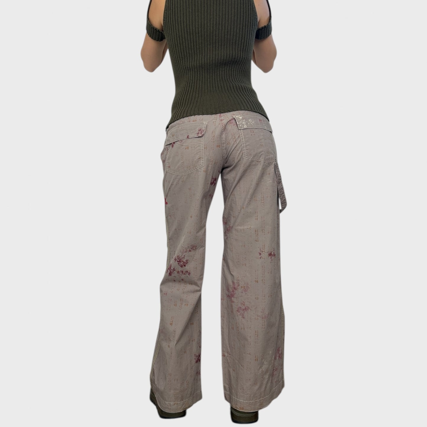 Cop Copine Graphic Print Wide Leg Trousers - M