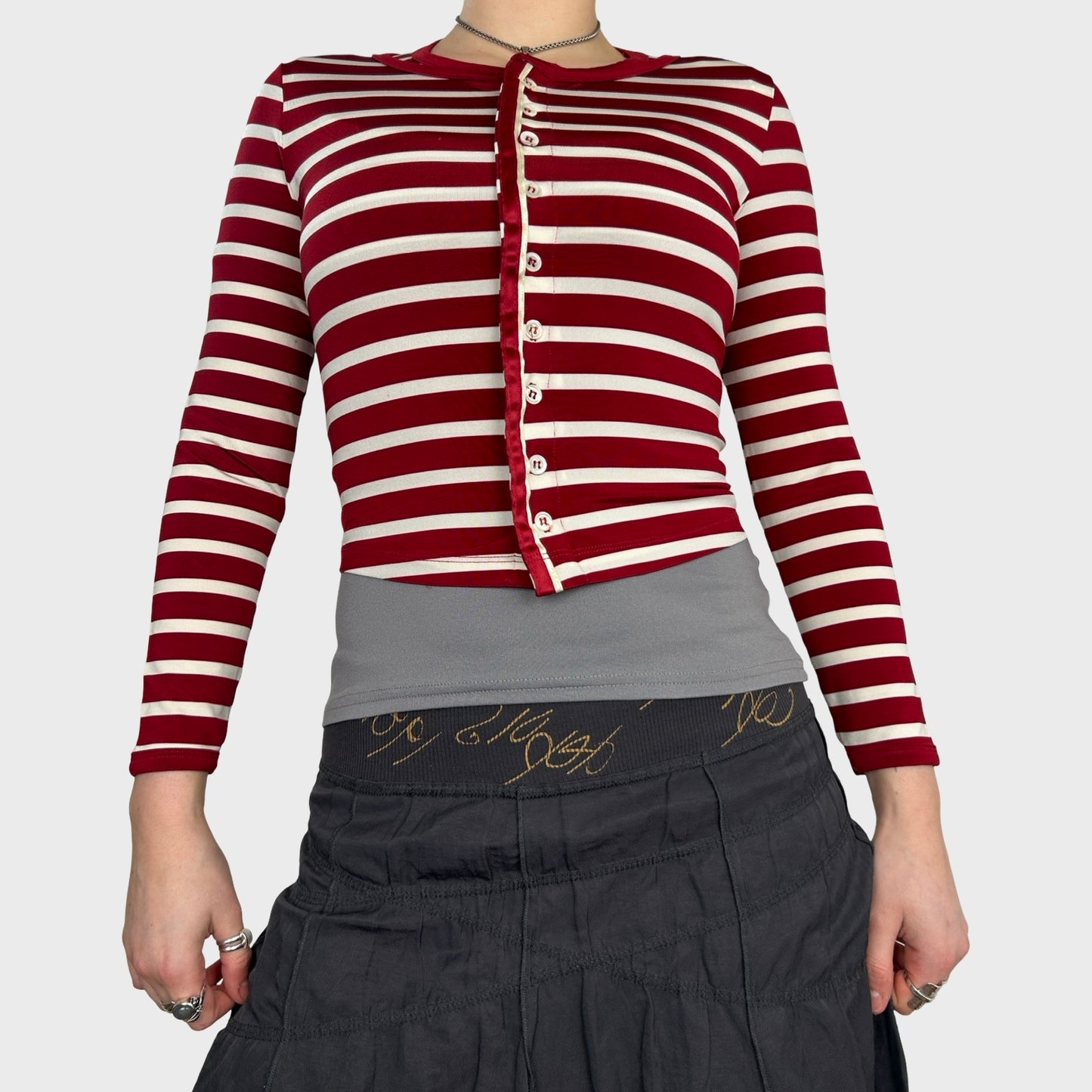 Marithé + François Girbaud Red Stripe Two Piece Set - XS