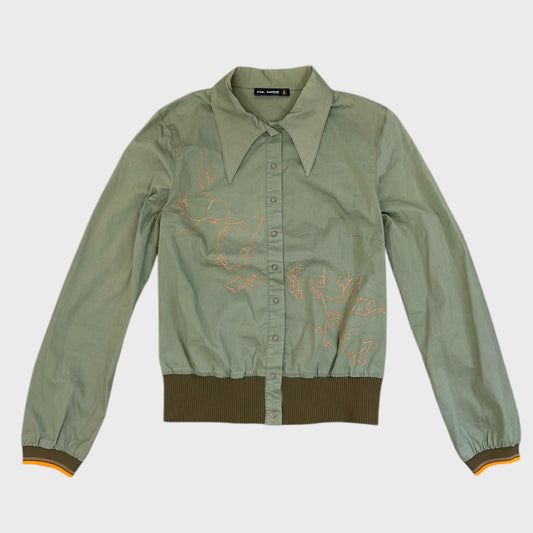 Cop Copine Khaki Button-Up Shirt - M